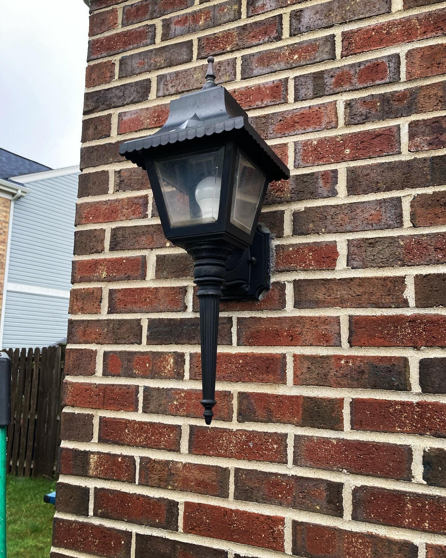 Replacing outside light fixtures.