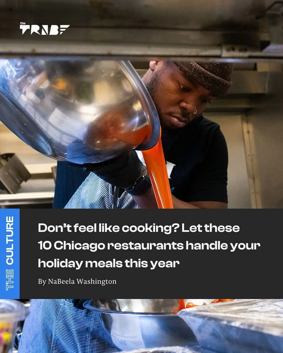 Repost from @thetriibechicago
&bull;
Skip the panic button this holiday season.

These 10 Black-owned restaurants in Chicago restaurants are offering special menus for Thanksgiving, Christmas and New Year&rsquo;s Eve for those who don&rsquo;t plan on