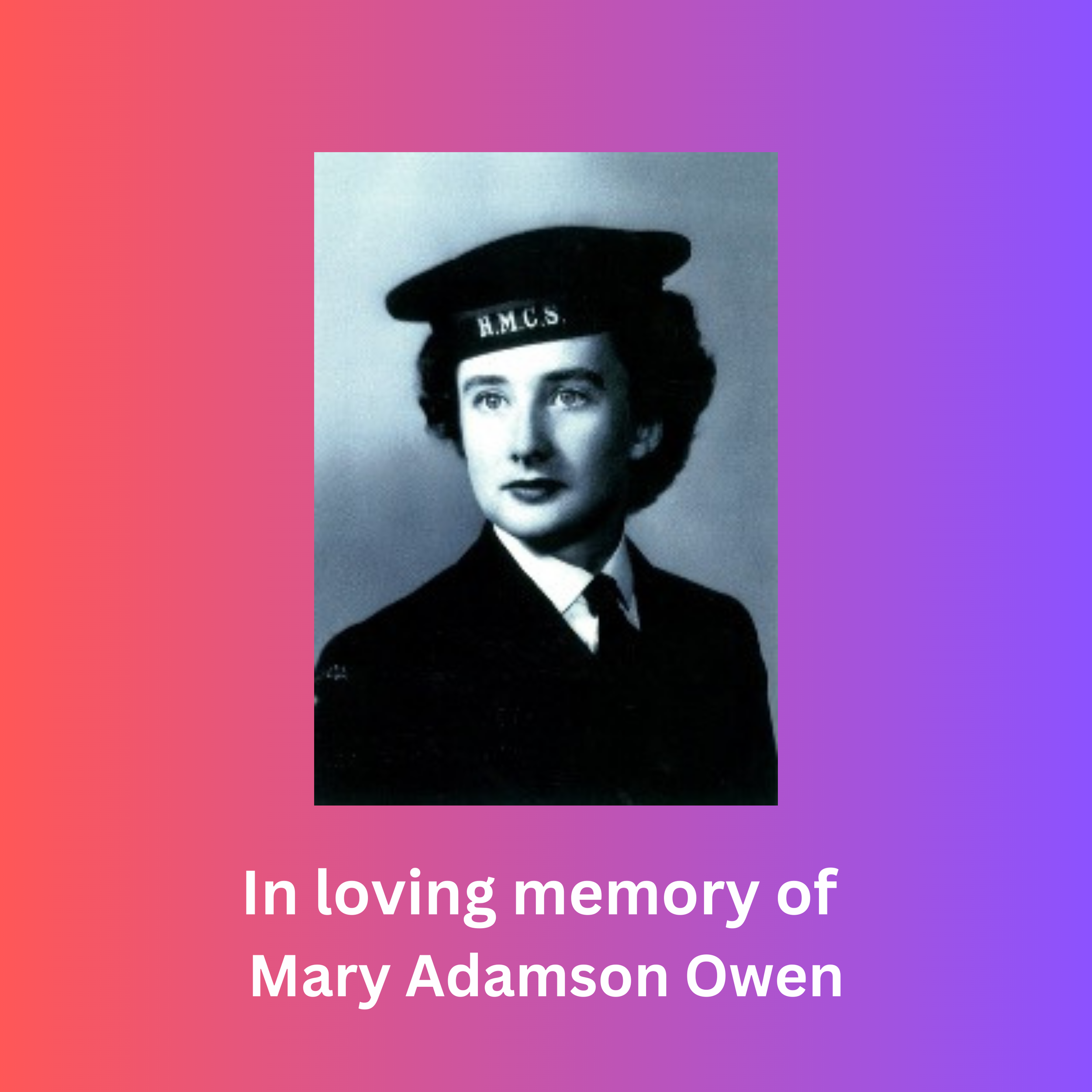 In Loving Memory of Mary Adamson Owen