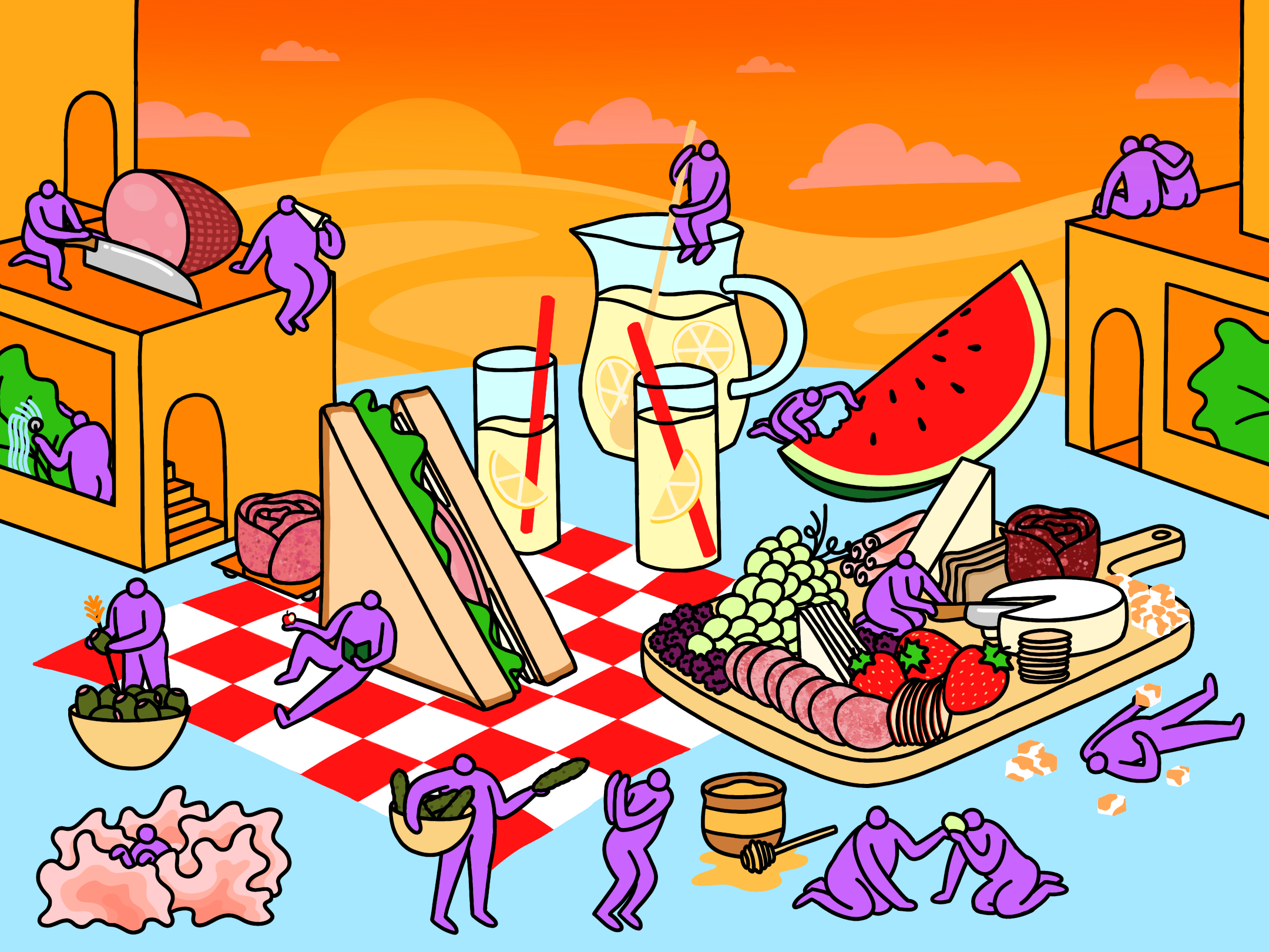 Sunset Charcuterie Print