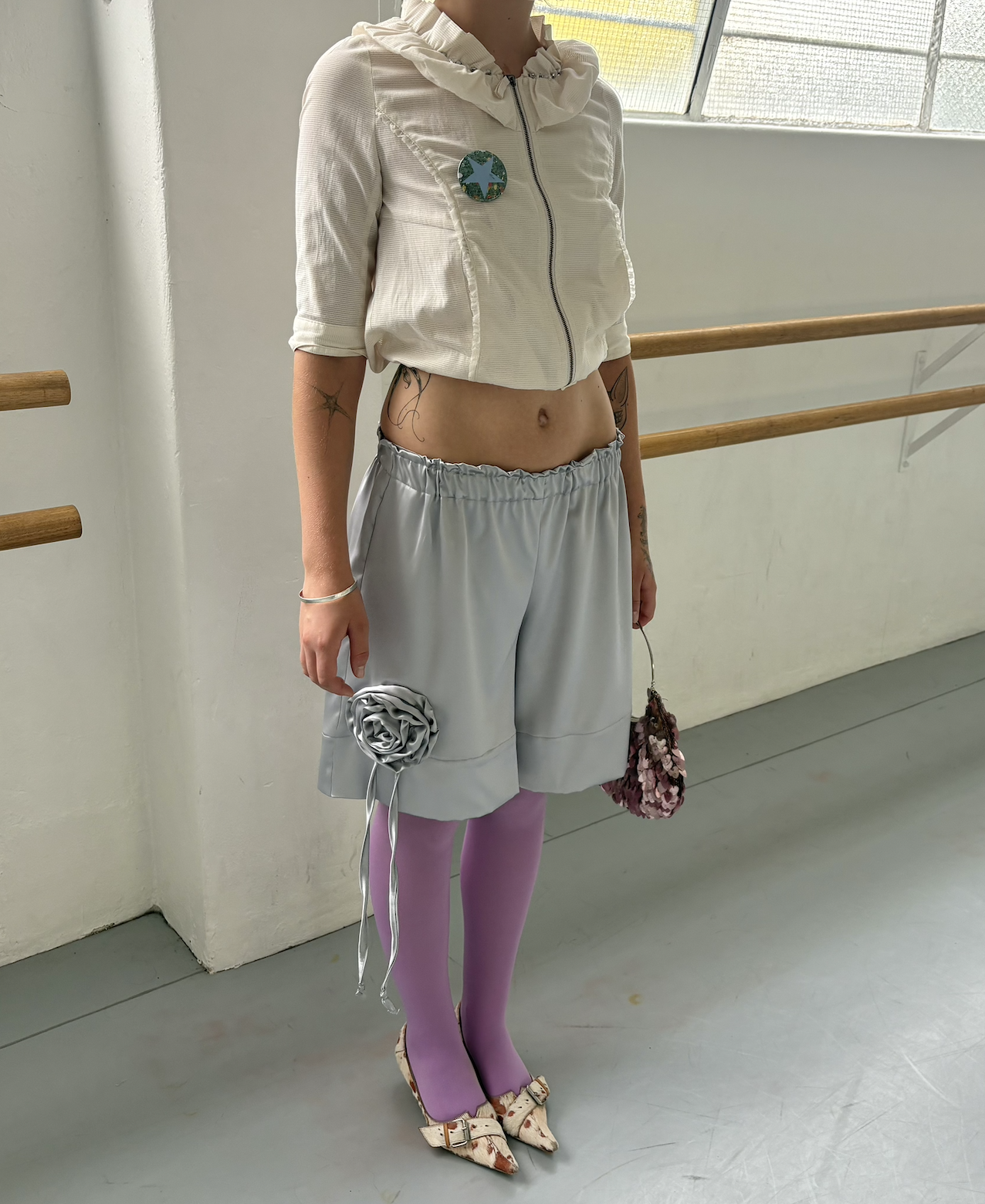 Rosette Satin Shorts  ★