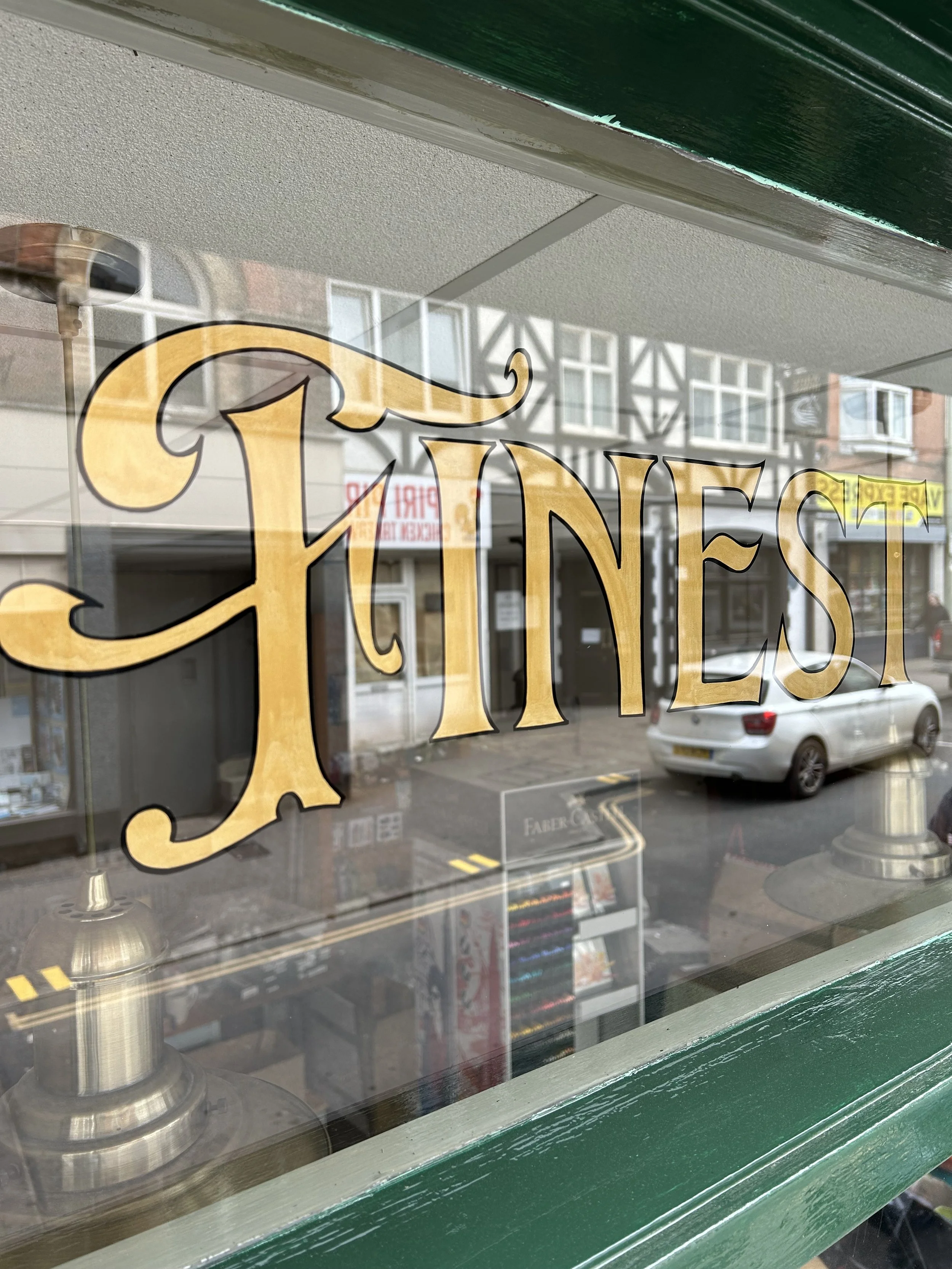 palette and paint tiverton art shop signpainting and reverse glass gilding painted by amy