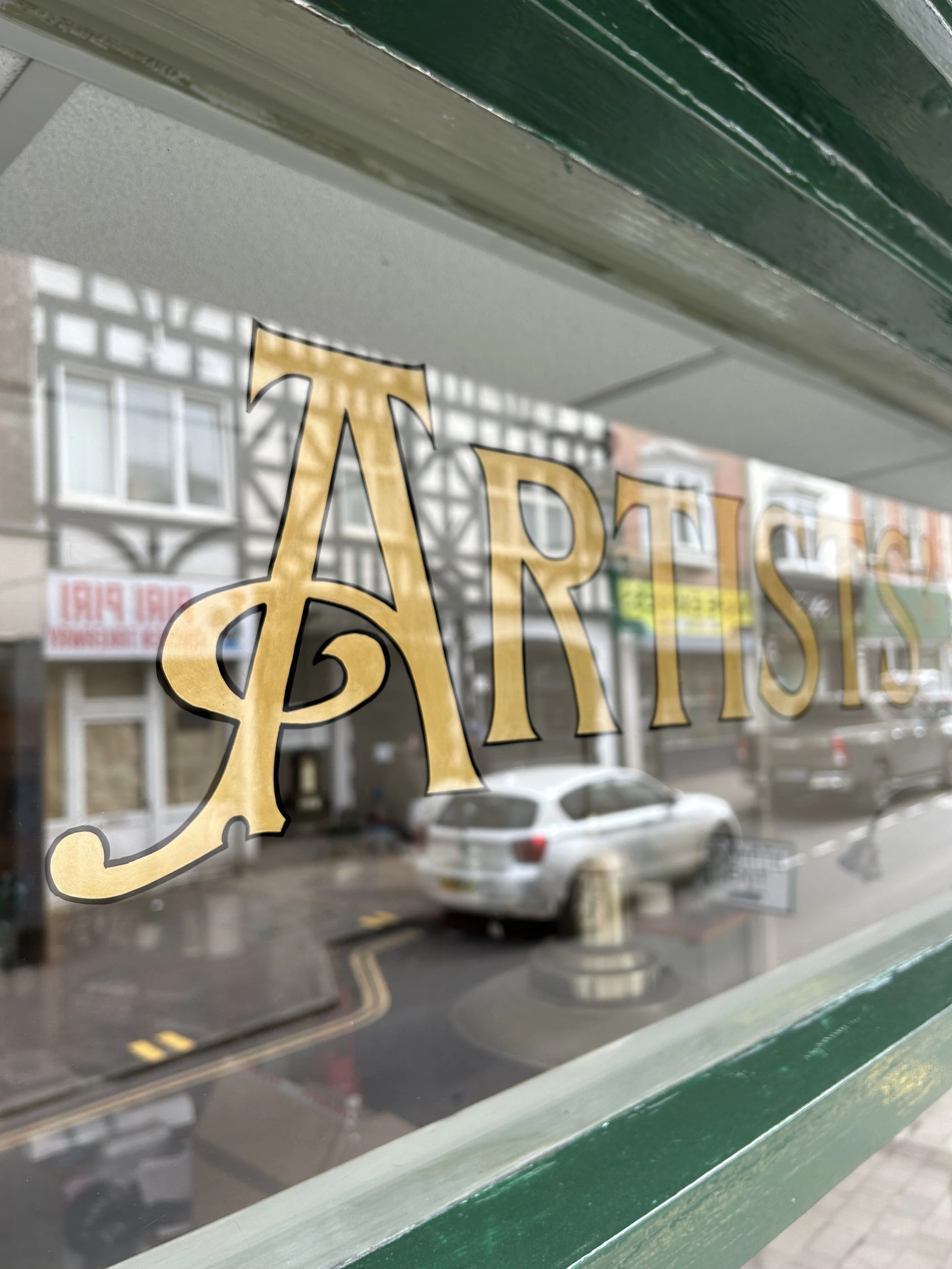 palette and paint tiverton art shop signpainting and reverse glass gilding painted by amy