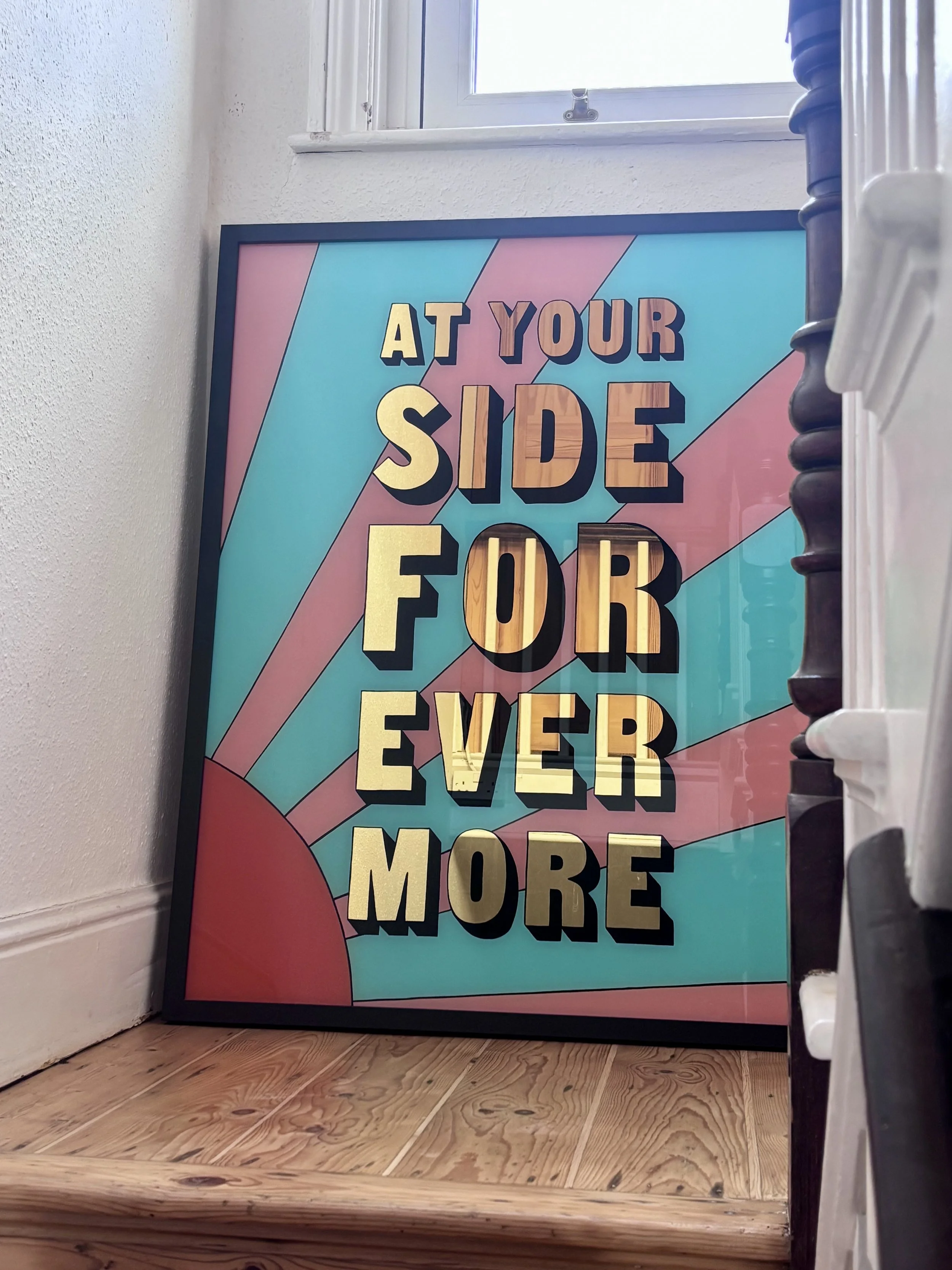 At Your Side Forevermore gilded commission 23ct gold lead painted by amy