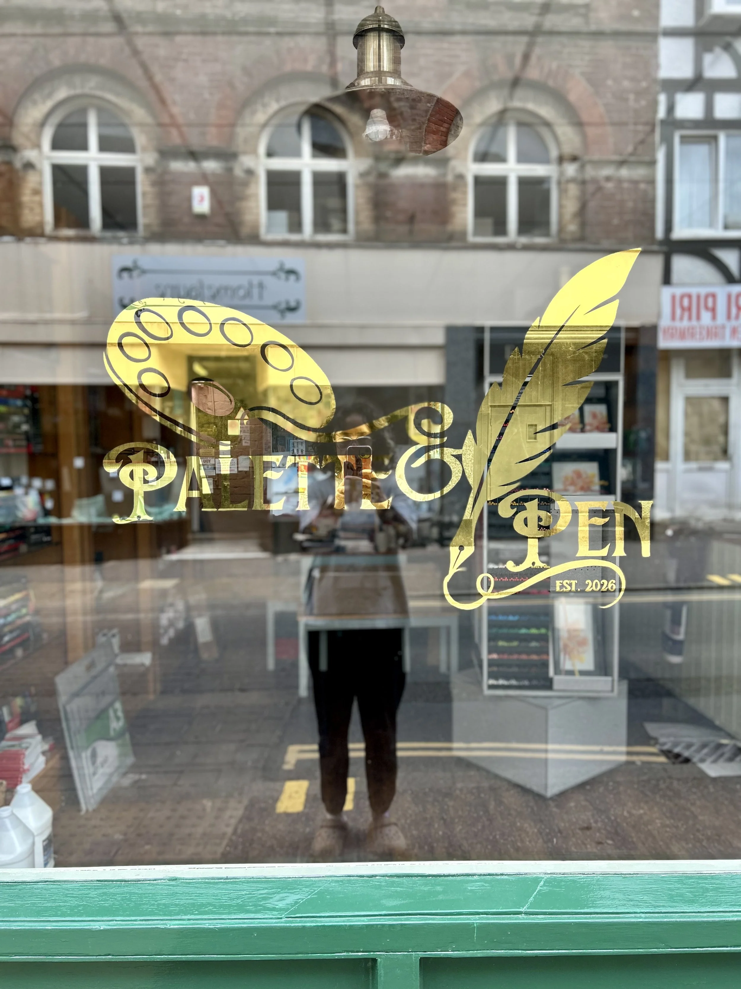palette and paint tiverton art shop signpainting and reverse glass gilding painted by amy