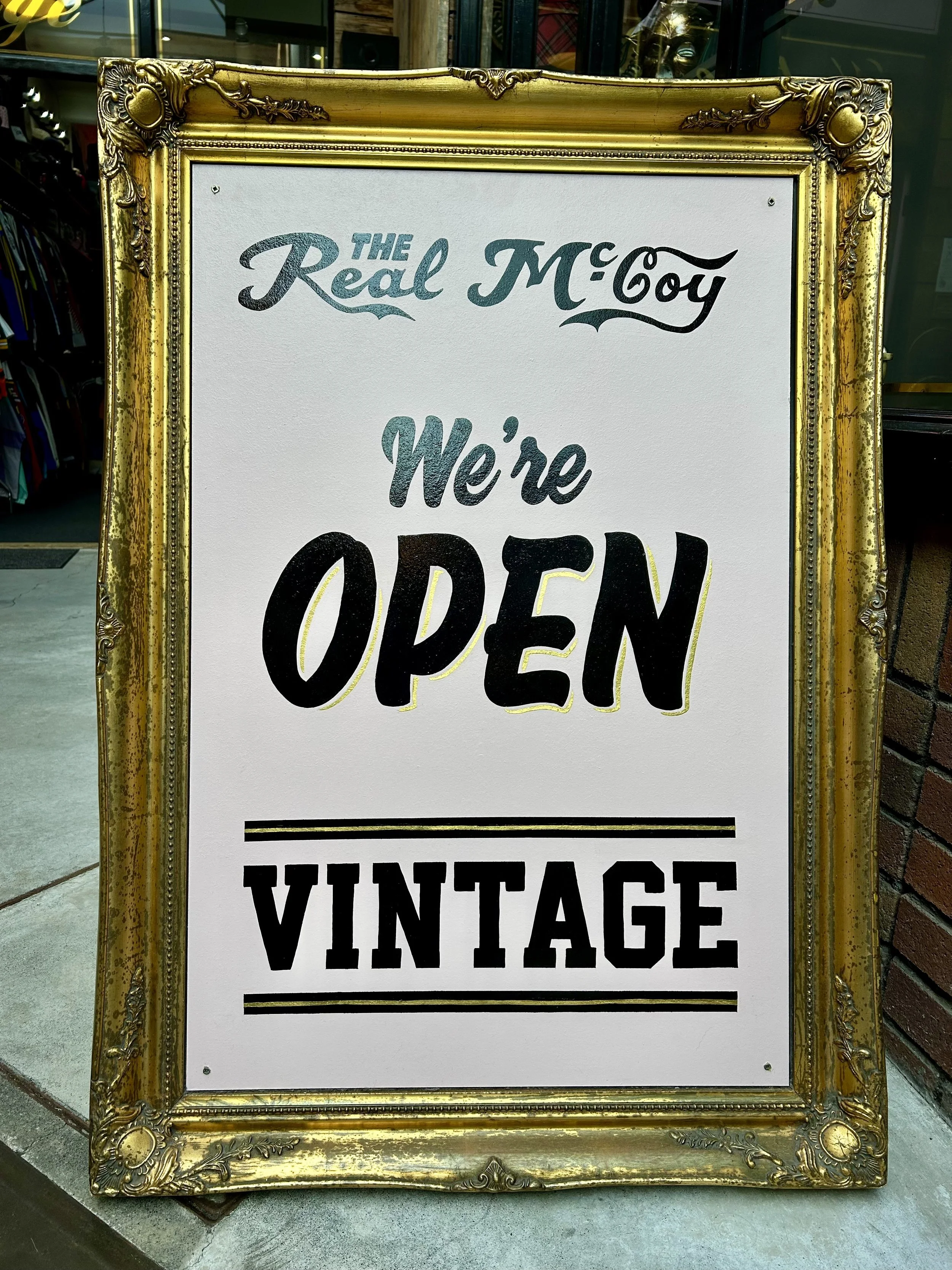 real mccoy exeter signpainting painted by amy aboard