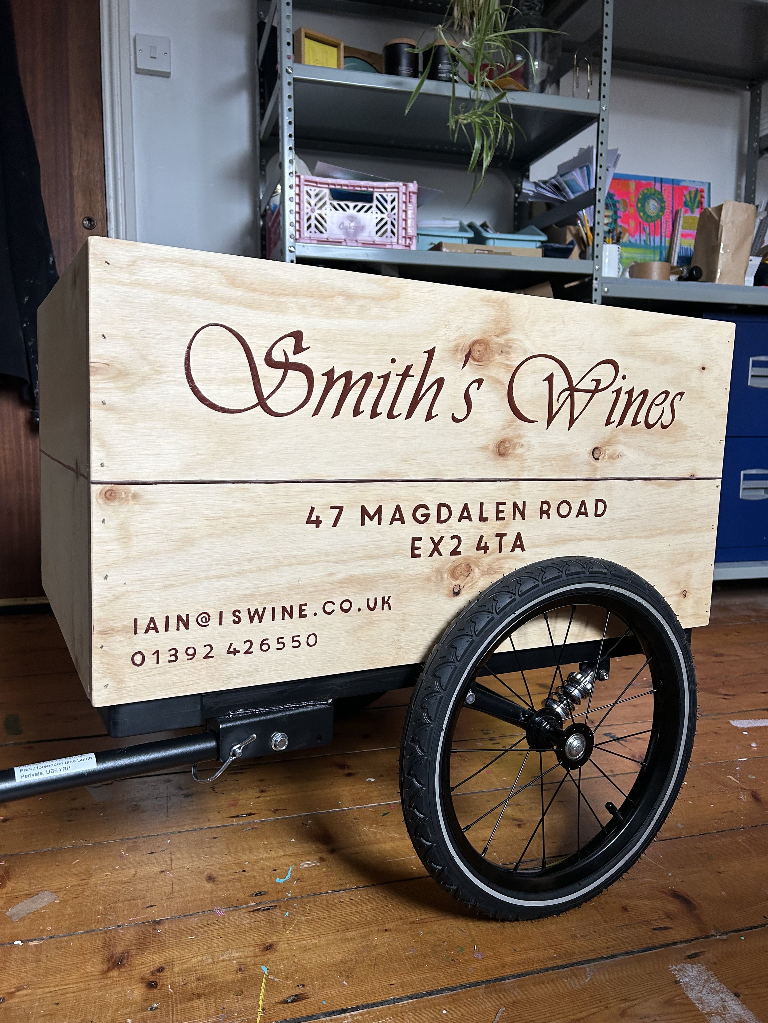 smiths wines exeter magdalen road signpainting painted by amy