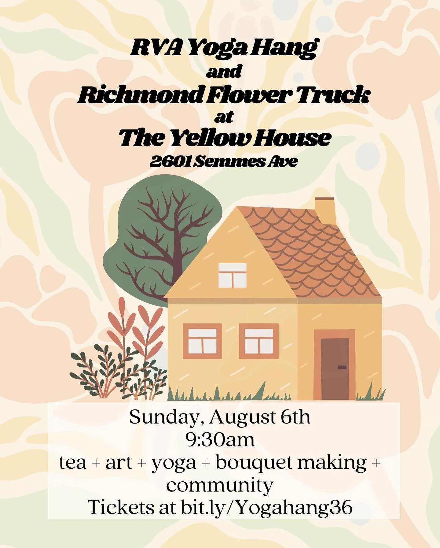 📣NEW HANG ANNOUNCEMENT! So excited to team up with @richmondflowertruck at @theyellowhouse_rva for this very special, self-care fueled flow on Sunday, August 6th!

🎟️ Save your spot at bit.ly/Yogahang36 

💐Richmond Flower Truck brings fresh flower