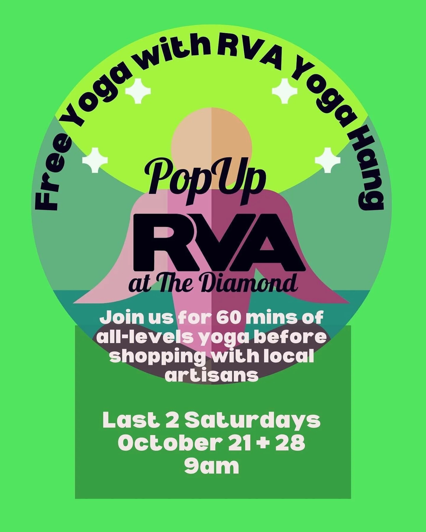 Capping off this epic week of announcements with FREEBIE FRIDAY!! 

📣NEW HANG ALERT~ join us at @popuprva for the last 2 Saturday&rsquo;s of the season 10/21 and 10/28 for free yoga at the market, 9am. We&rsquo;ll also get to be the first shoppers s