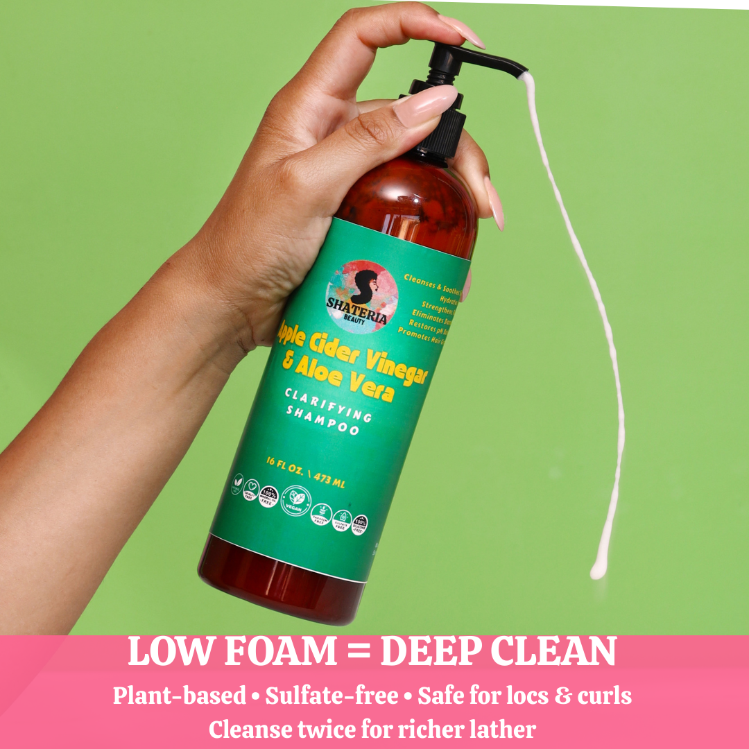 Apple Cider Vinegar & Aloe Vera Clarifying Combo (Shampoo & Conditioner)   Shateria Beauty