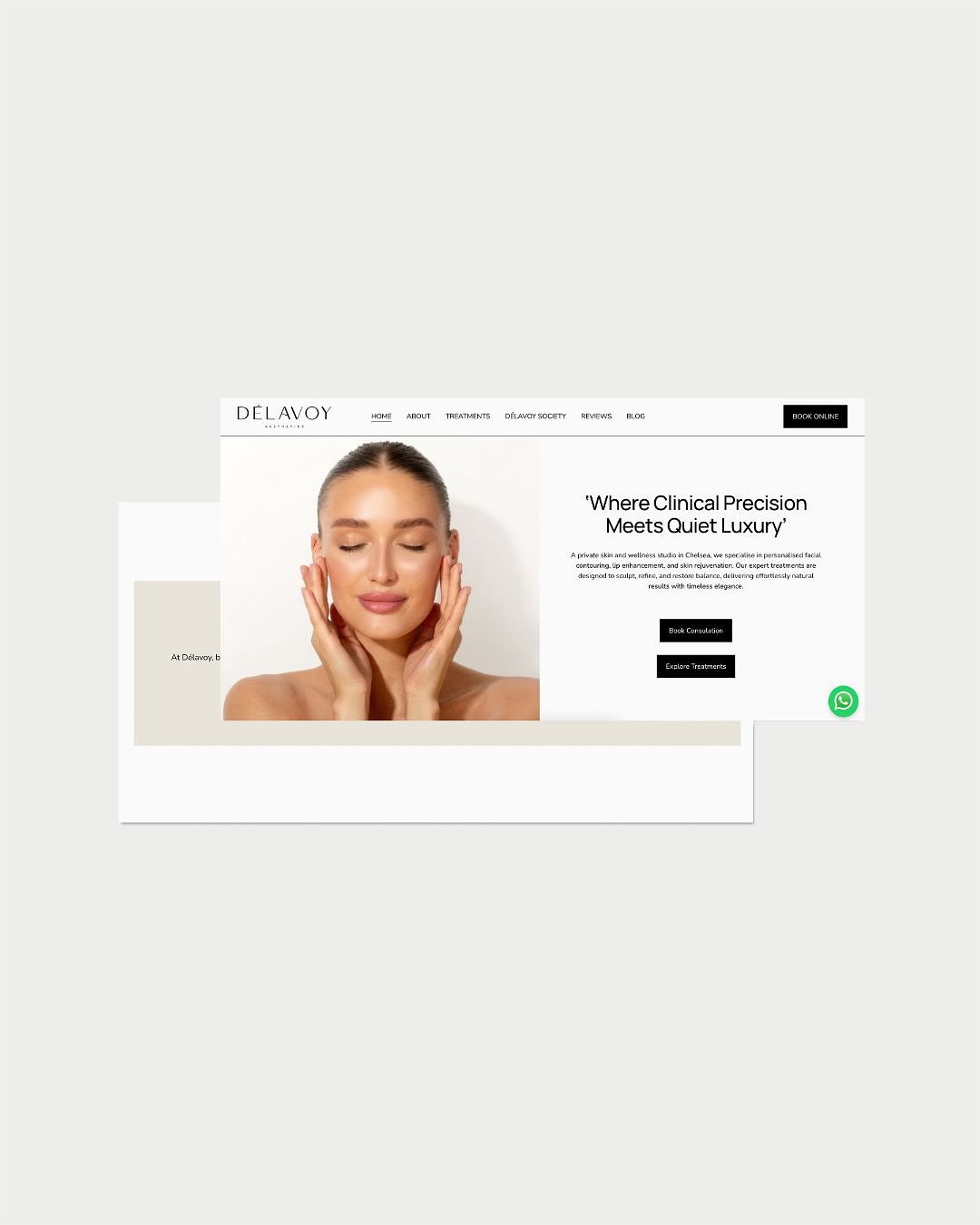 @delavoyaesthetics website is now live! ✨

So excited to reveal the new website design for D&eacute;lavoy Aesthetics - A private skin and wellness studio based in Chelsea, London.

The design is clean, elegant, and user-focused, giving a high-end, se