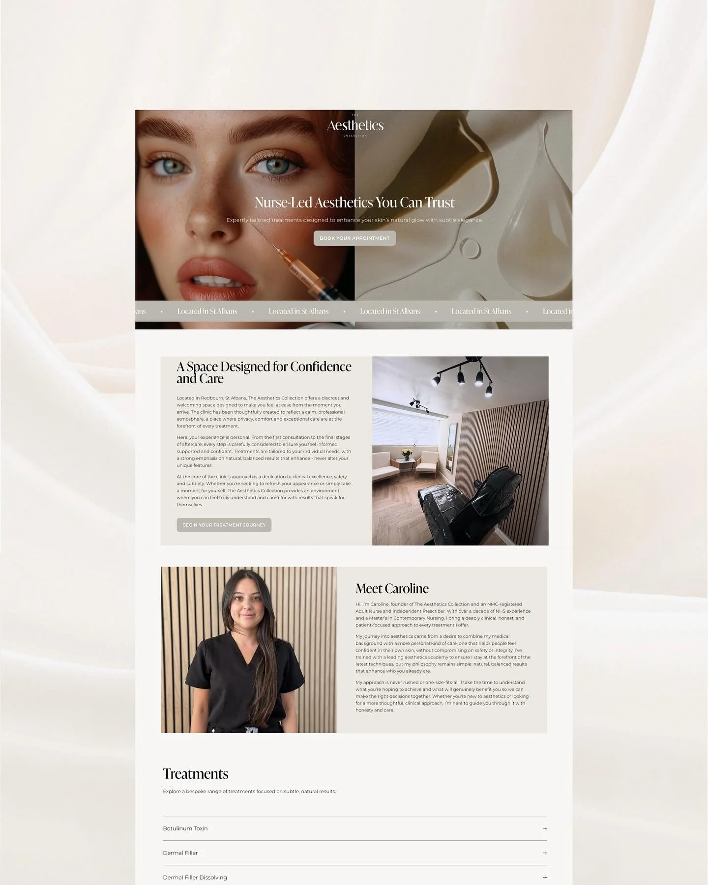 Website is now live! @theaestheticscollection ✨

A refined digital space designed to echo the calm, considered feel behind the brand.

With a clean layout, intuitive flow and seamless booking process, the site brings ease to every interaction - makin