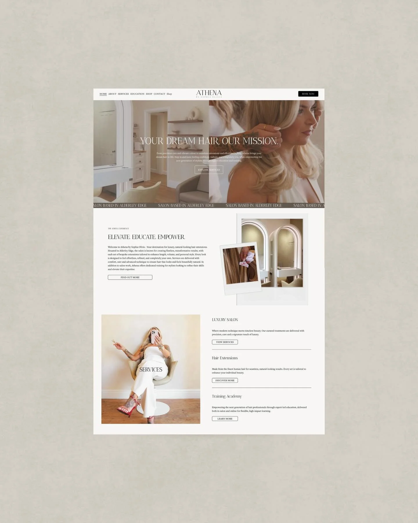 Your website is often the first impression of your business and first impressions should feel professional and effortless.

This design was created to feel calm, confident and considered. Every detail is intentional. Every page guides new clients to 