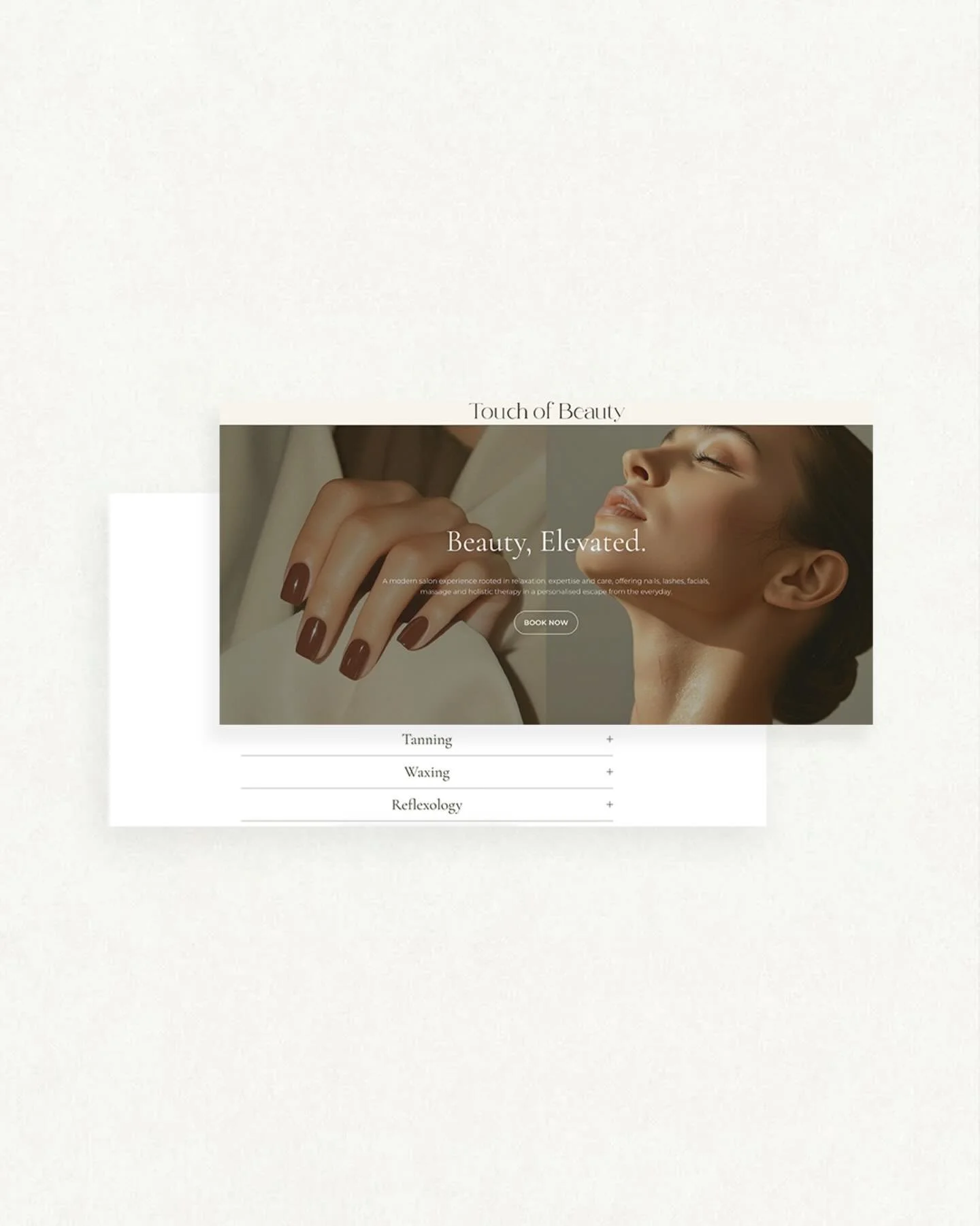 WEBSITE IS NOW LIVE 🤍

So excited to share the new website design for @touchofbeauty1234,  a calm, elevated digital space created to reflect the thoughtful, personalised nature of the salon.

Designed with ease from the first scroll, the site featur