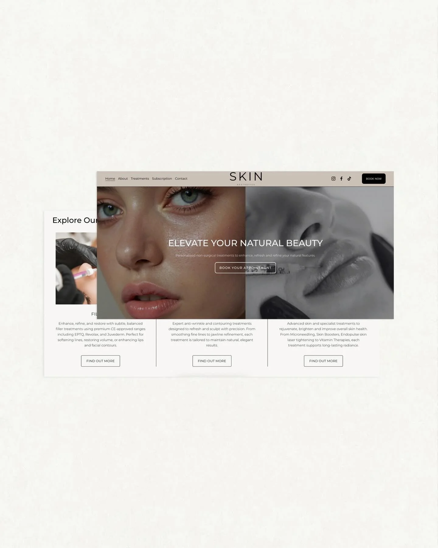 WEBSITE IS NOW LIVE!

Excited to share this elevated digital space for @skinaaesthetics, designed to reflect a balance of science, subtle beauty and refined care.

Clean, modern and effortless to navigate, the website allows you to explore a full ran