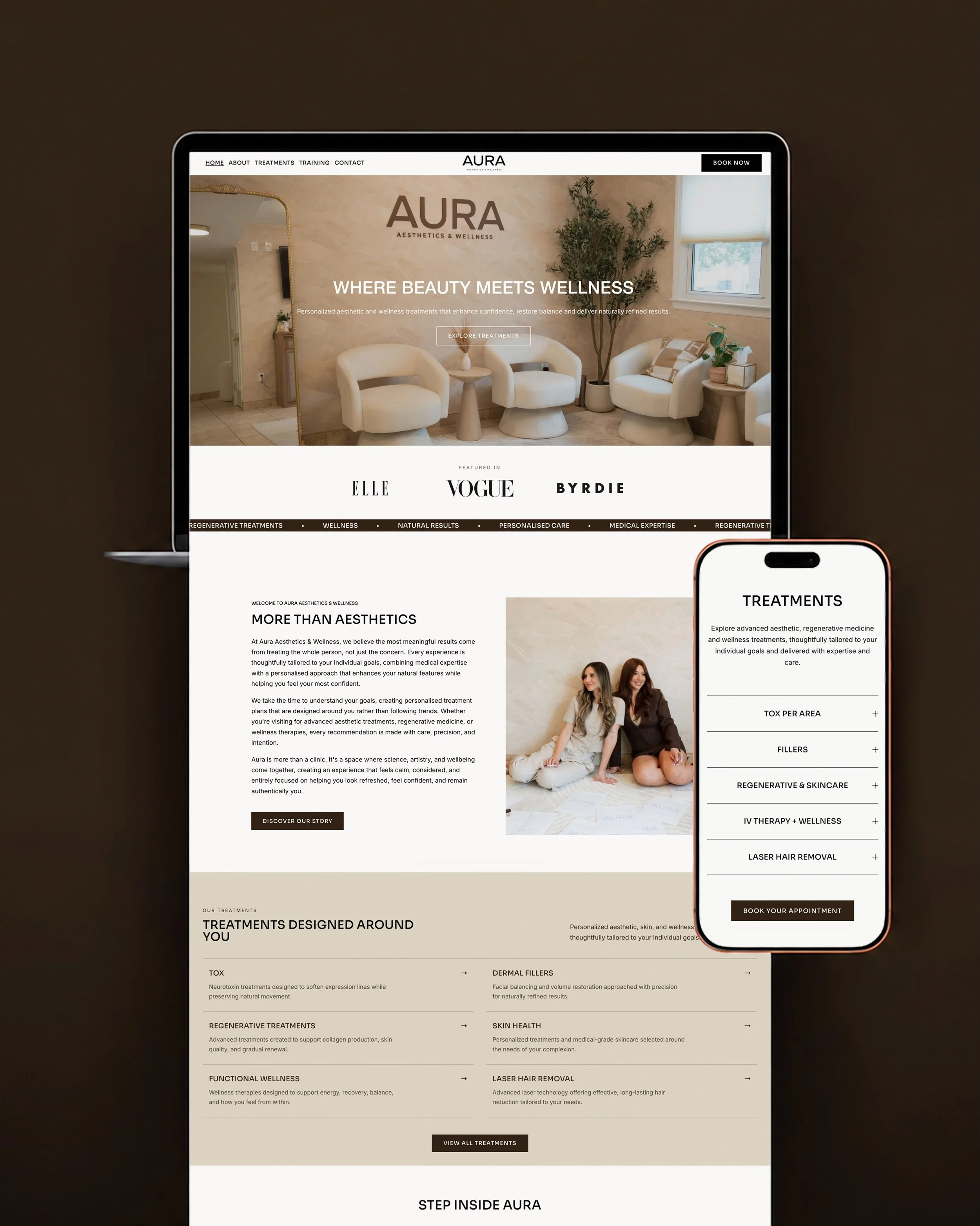 WEBSITE IS NOW LIVE 🤎

Introducing the new digital home for @auraaestheticsnyc, bringing together advanced aesthetics, regenerative treatments and wellness within one beautifully designed online space.

From the logo and visual identity through to t