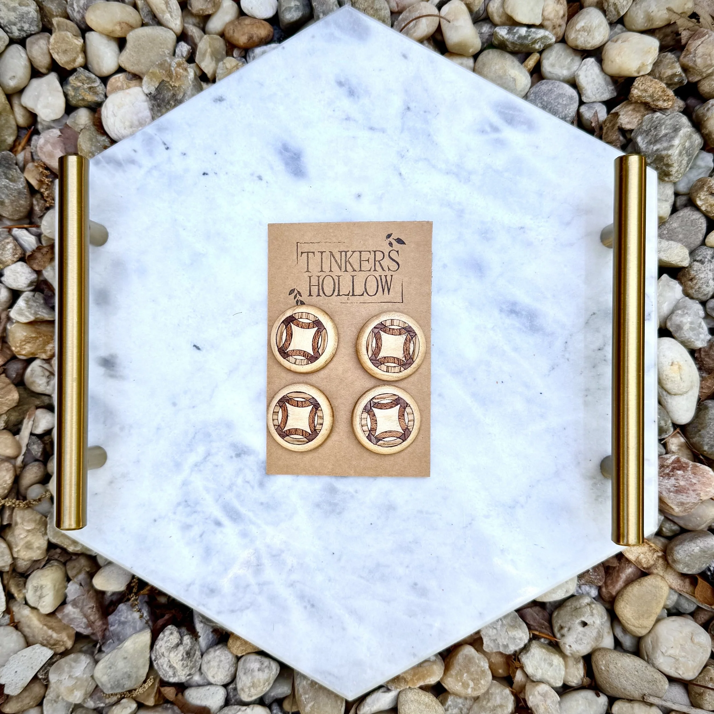 Quilting Bee Buttons -Double Wedding Ring
