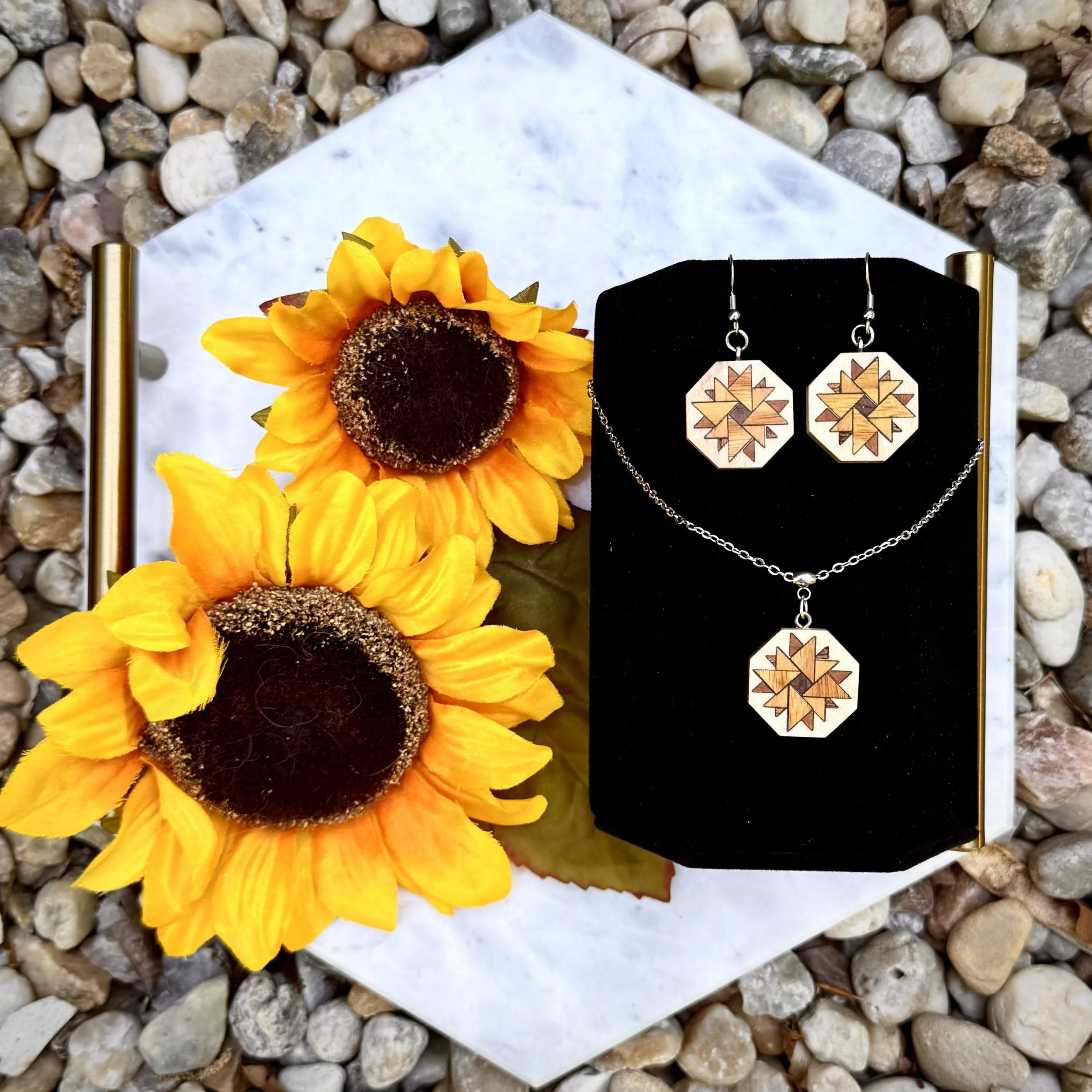 Sunflower Pinwheel Jewelry - Preorder