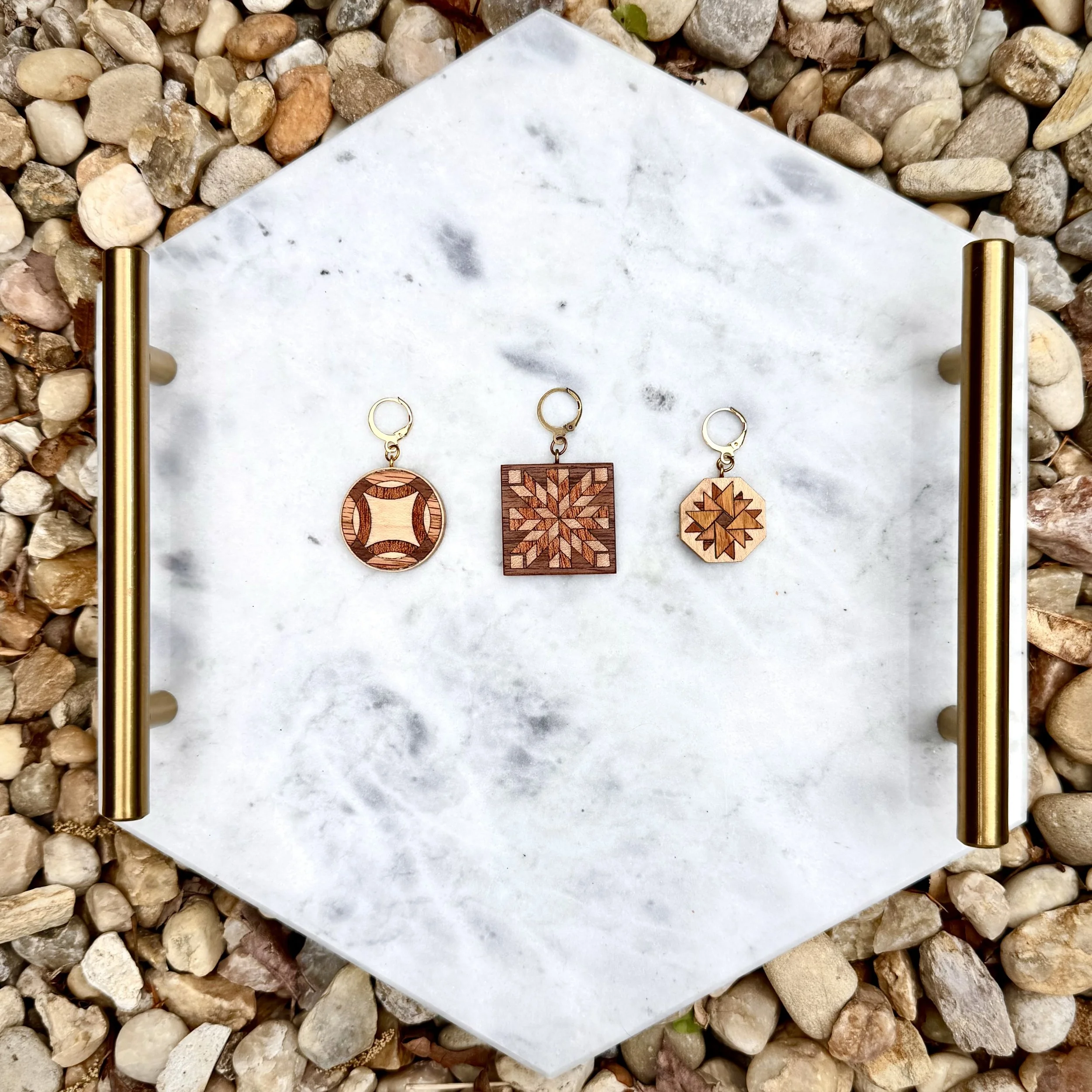 Quilting Bee COMPLETE LARGE 3 Piece Stitch Marker Set - Preorder
