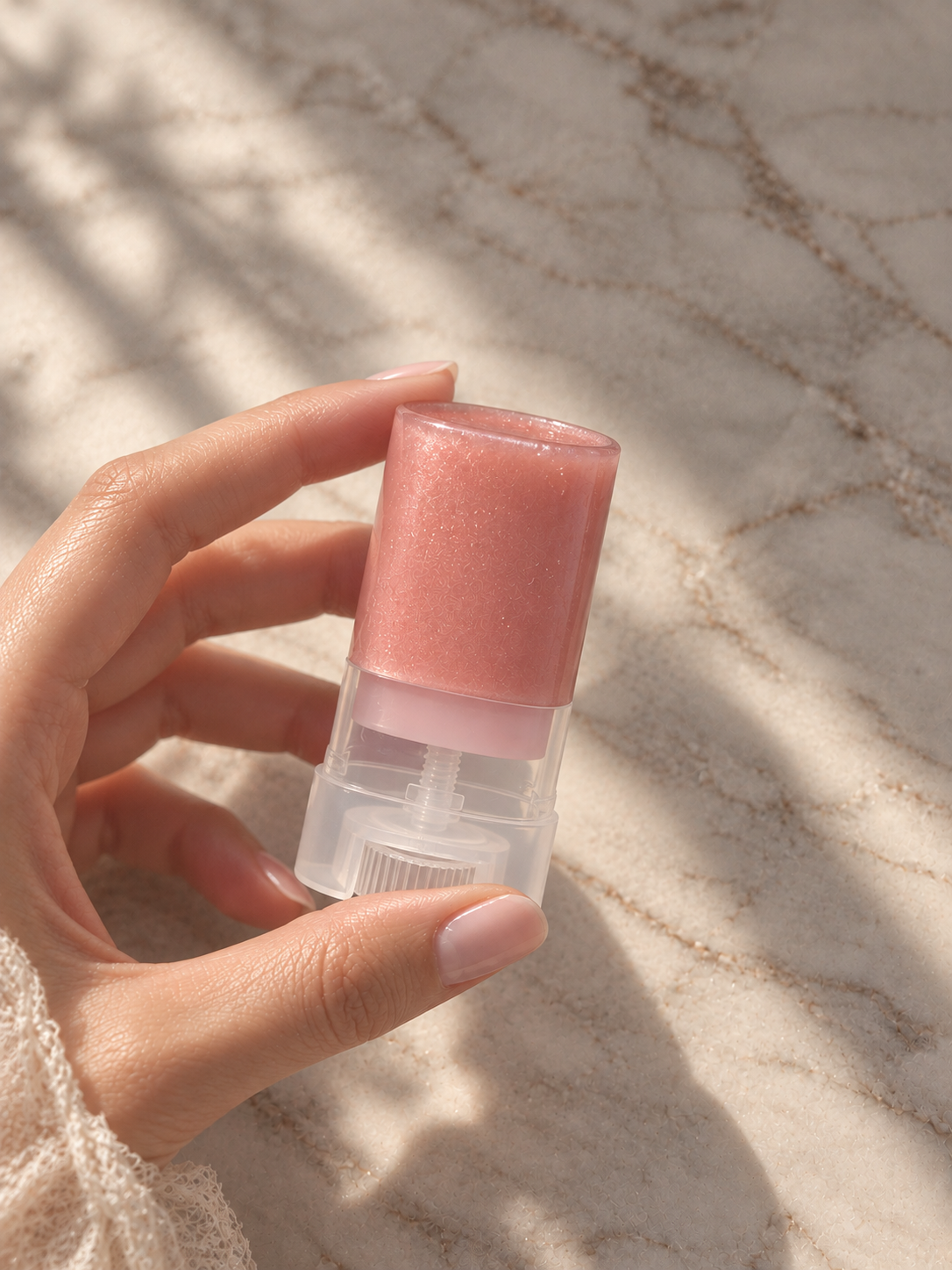Discover Baume de Fleur, a natural organic lip balm with castor, olive, and camellina oils and beeswax to nourish and soften lips.