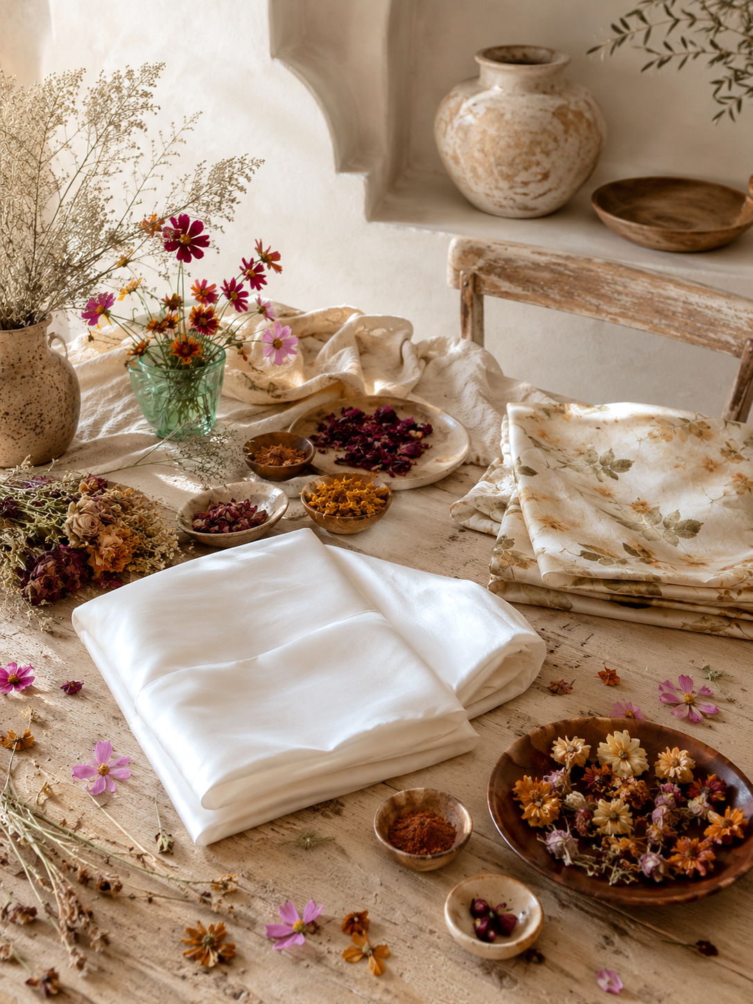 Ready to Dye Silk Pillowcase: Mordanted for natural dyeing