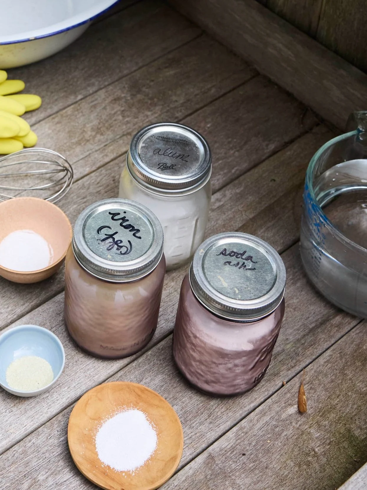 botanical printing kit: silk fabric, mordant, dye, flowers, eco-printing materials