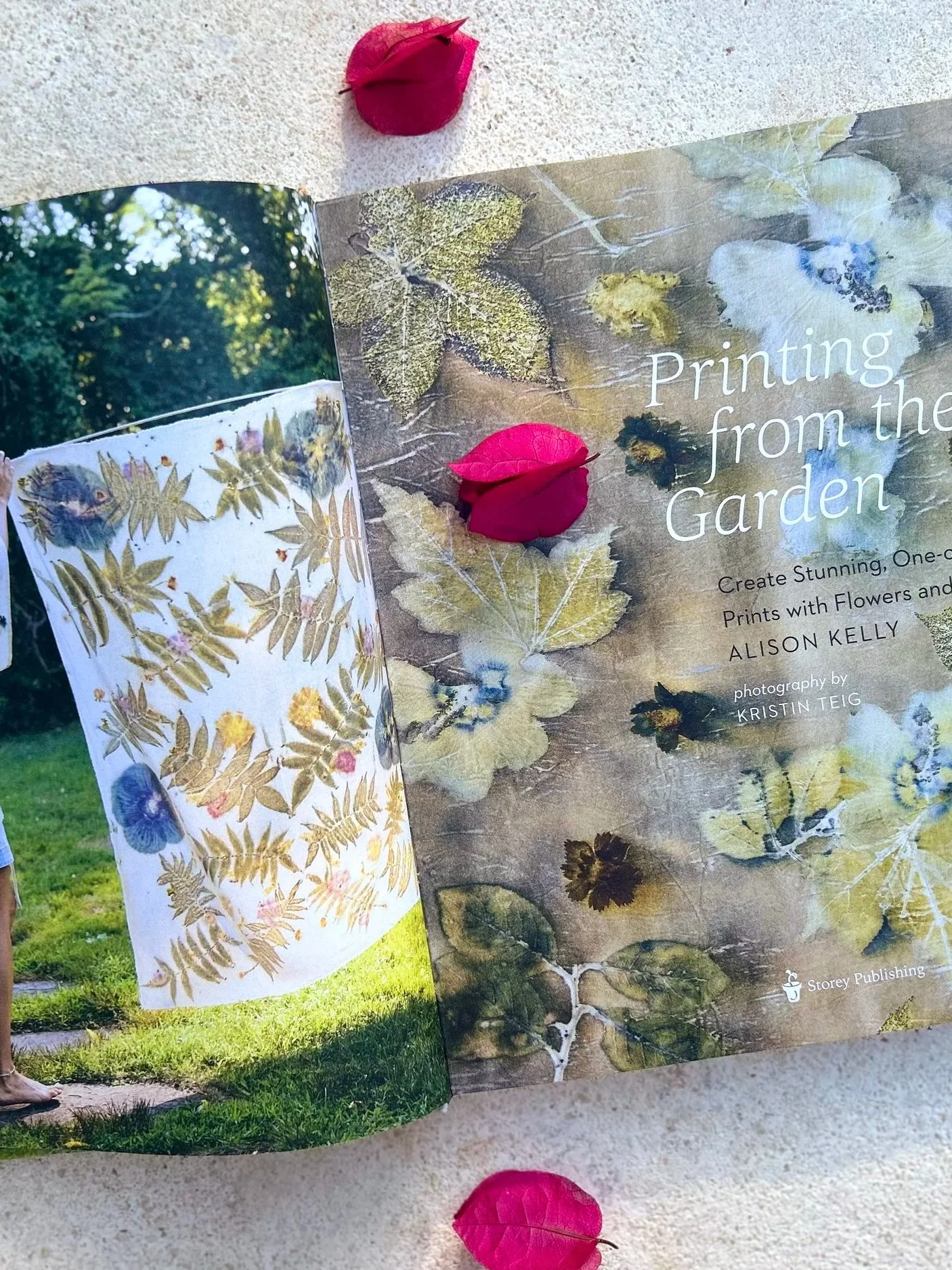 Author signed eco printing book by Alison Kelly