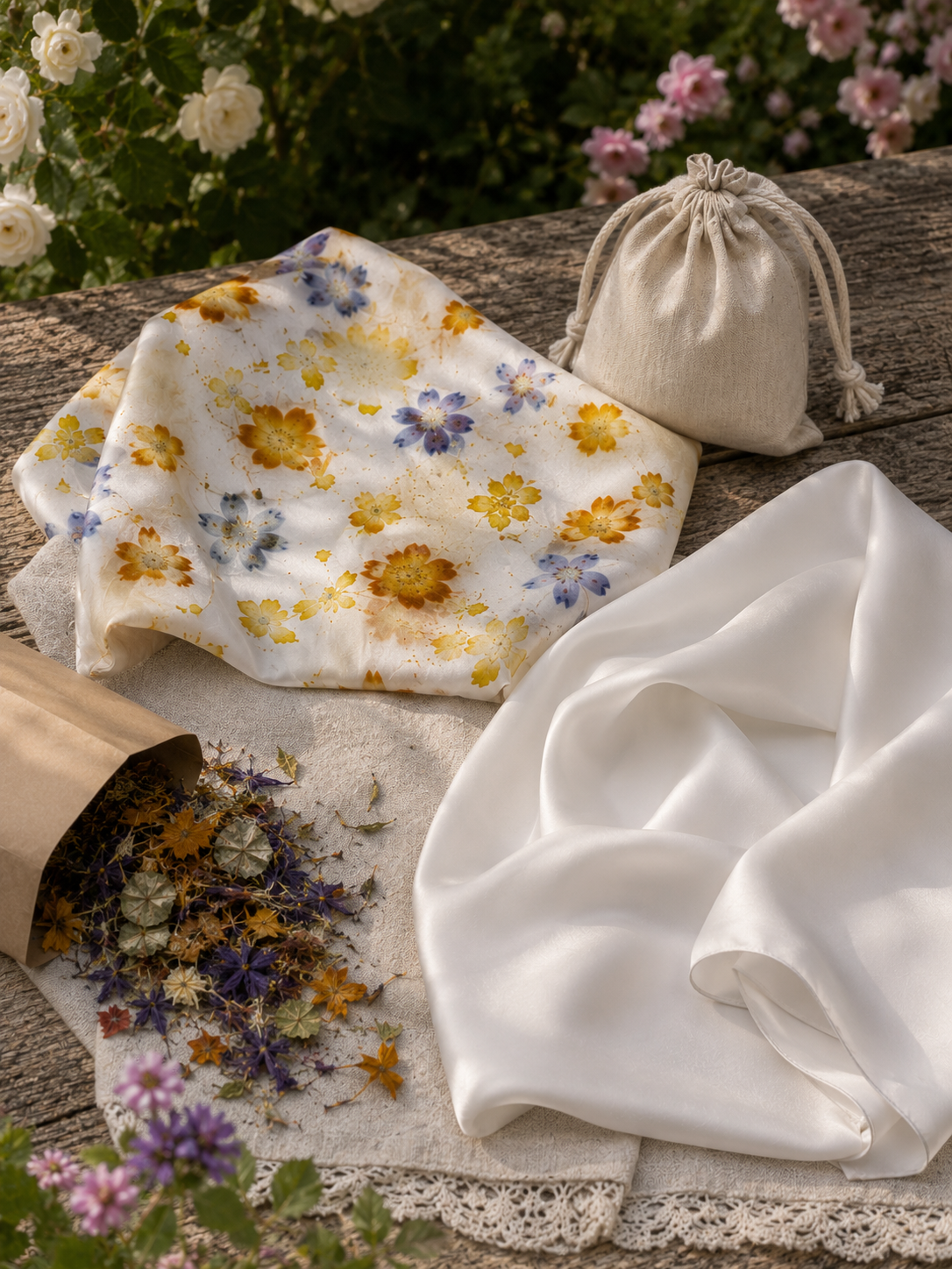 Mordanted Silk Bandana & Botanical Printing Kit
