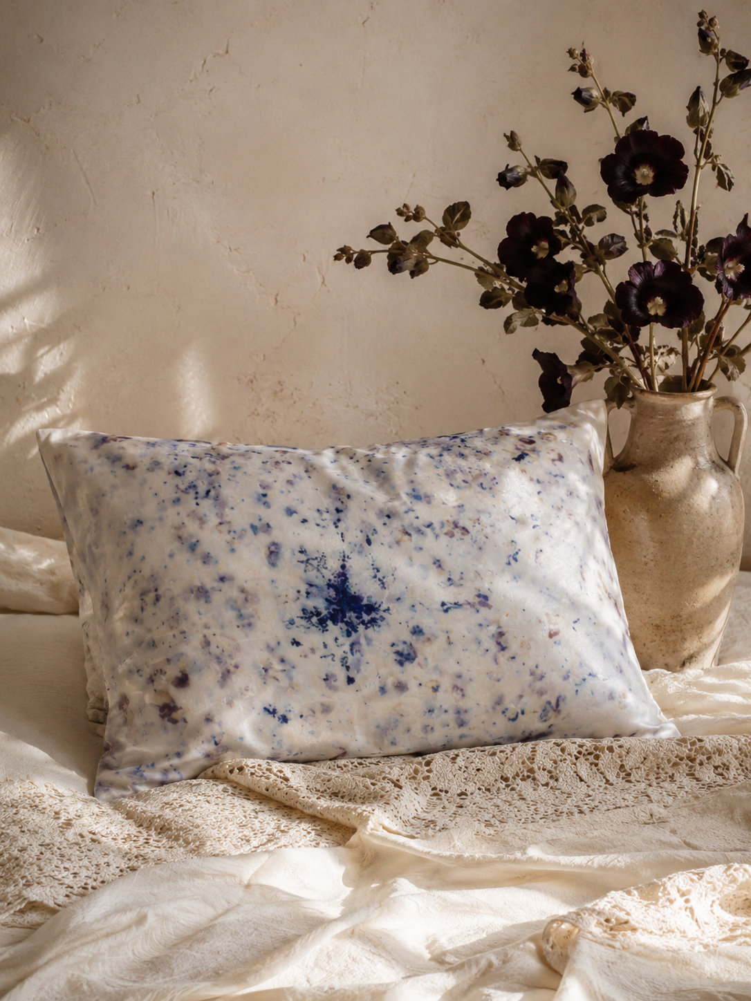 Plant Dyed Silk Pillowcase: Malvae Flos