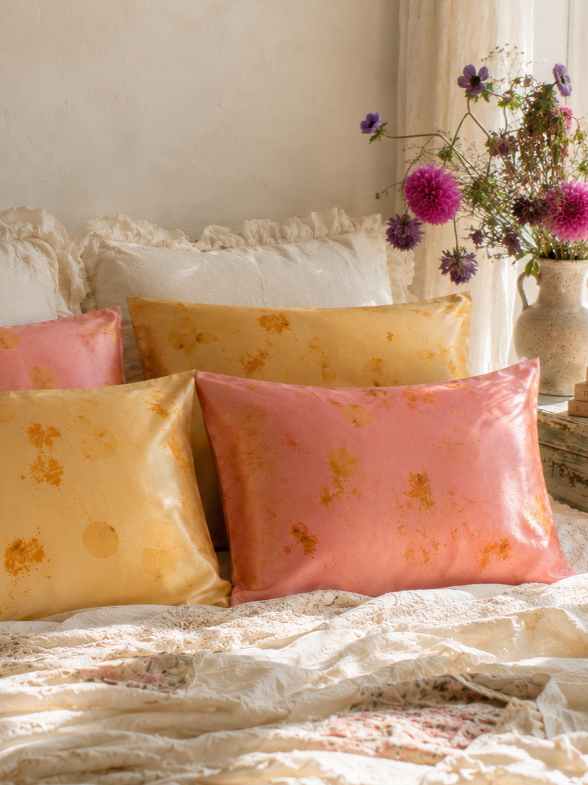 Plant Dyed Silk Pillowcase: All Colors...