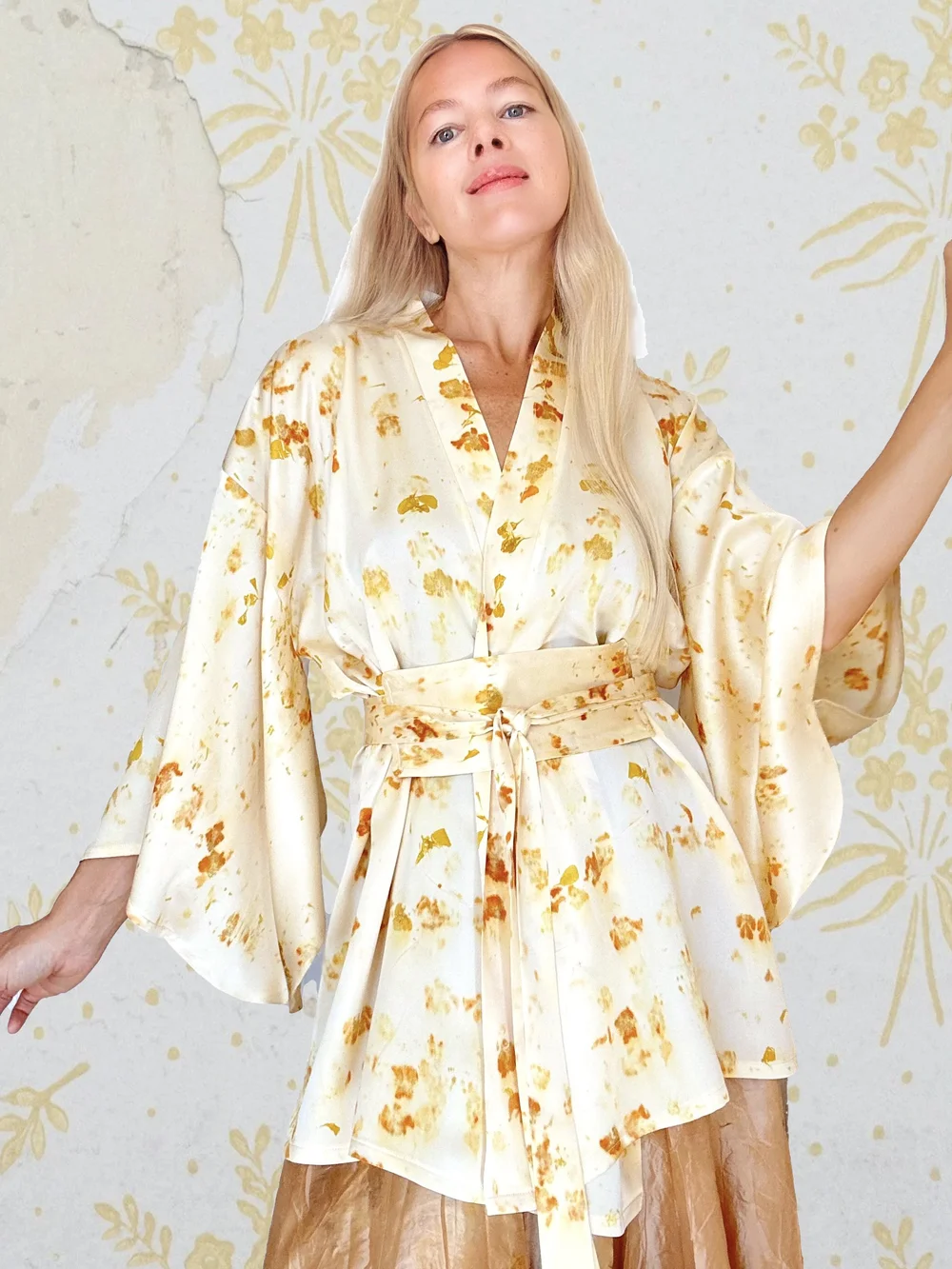 Yellow Kimono Robe
