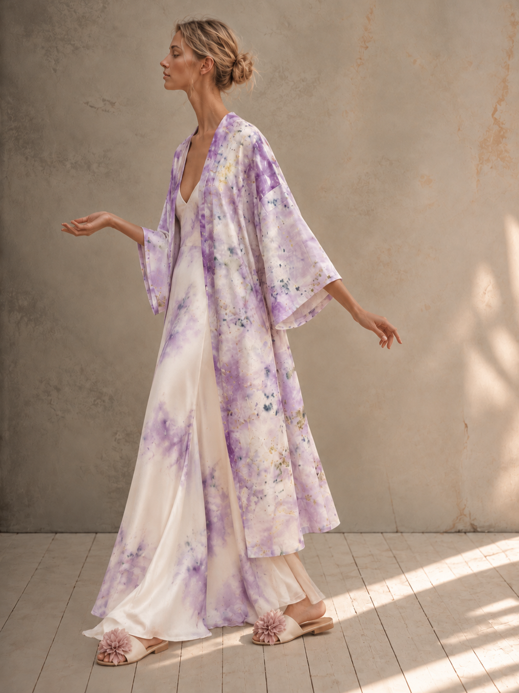 One-of-a-Kind Botanical Silk Duster | 011