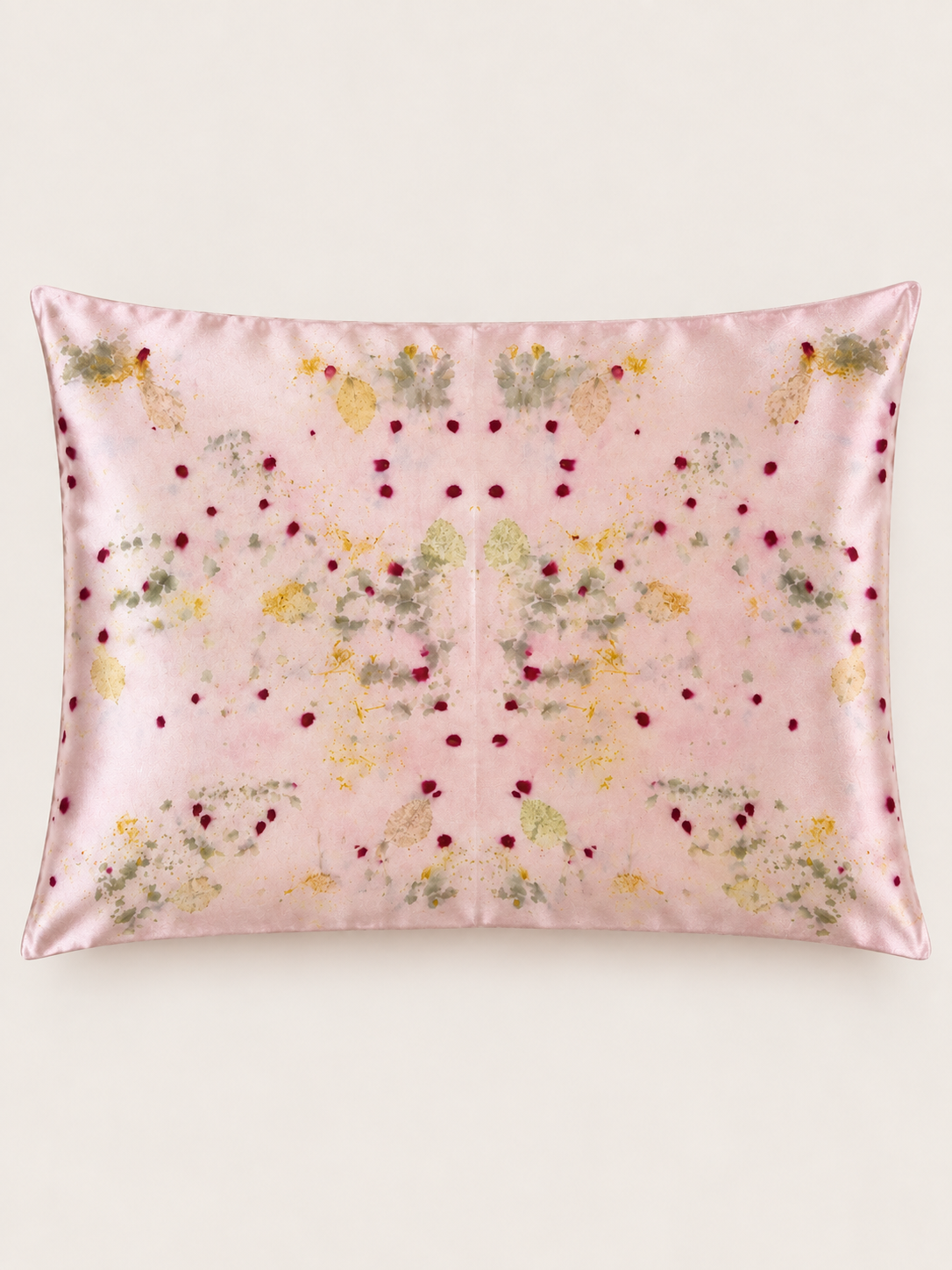 Plant Dyed Silk Pillowcase: Revelry of the Roses