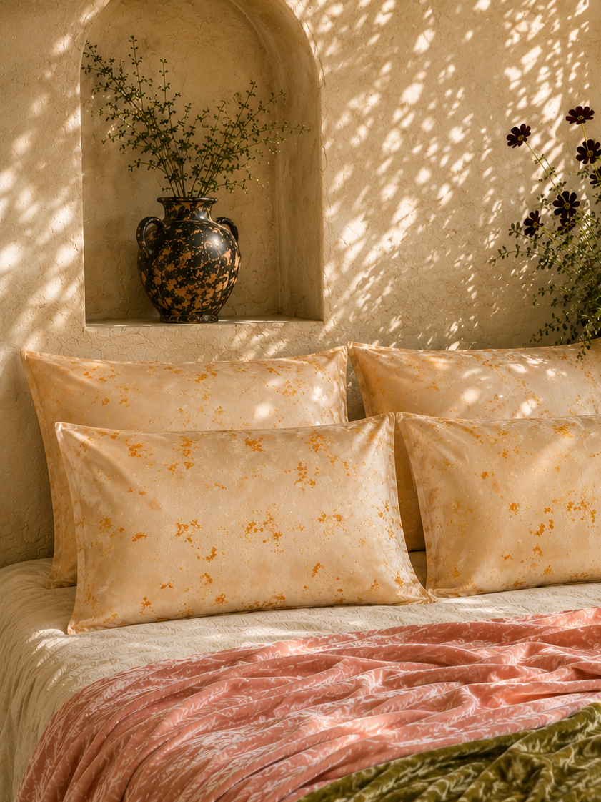 Plant Dyed Silk Pillowcase: Flor Aurea