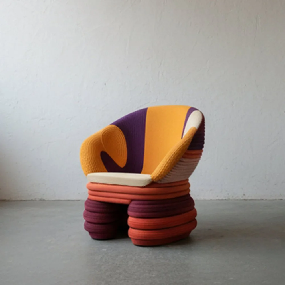 chi-chi chair three-quarter view