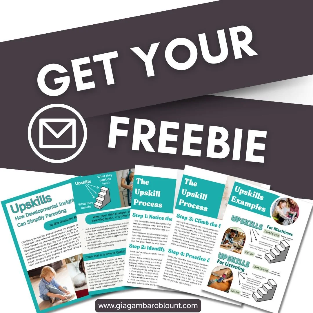 You know your child needs to upskill when you notice they&rsquo;ve changed but your parenting hasn&rsquo;t.
Upskills are those subtle shifts we make as parents when our child&rsquo;s brain, body, or emotional needs level up. It&rsquo;s how we adapt w