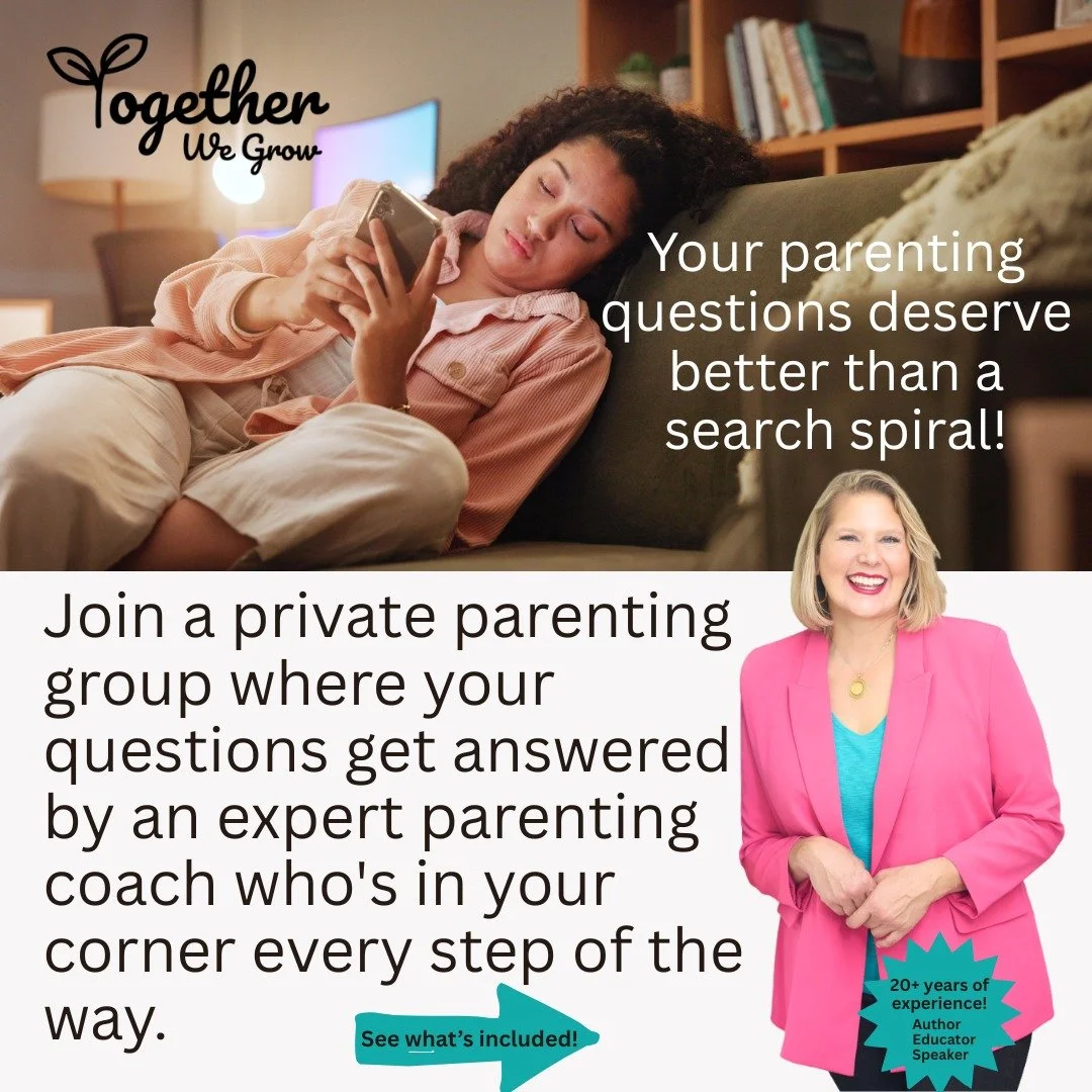 Parenting is one of the most important jobs you will ever have and yet most of us are trying to figure it out completely alone. Together We Grow exists to change that. Imagine having an expert coach and a community of parents who get it, right in you