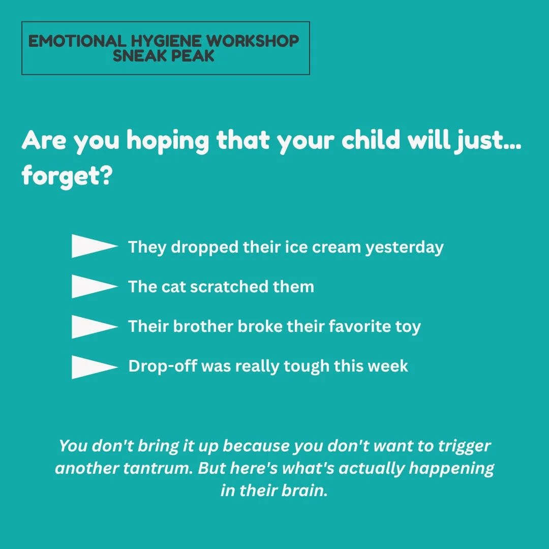 Verbal processing is just one of the powerful tools we will be covering in the upcoming Emotional Hygiene Workshop &mdash; and there are so many more where that came from! 💛
Register with Link in Bio
Here's what you'll learn:
✔️ Simple before, durin