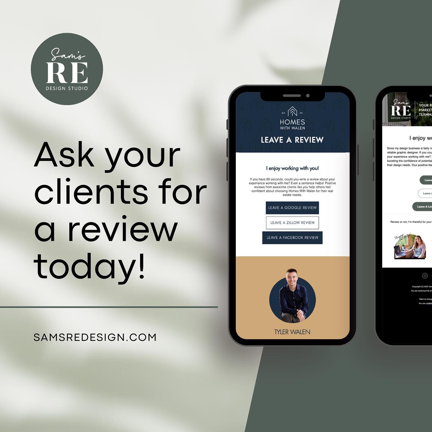 Encourage your favorite clients to write a review about their positive experience on your real estate and social profiles - Google Business Page, Facebook Business Page, LinkedIn, Zillow, and/or Realtor.com

Make it part of your closing process by se