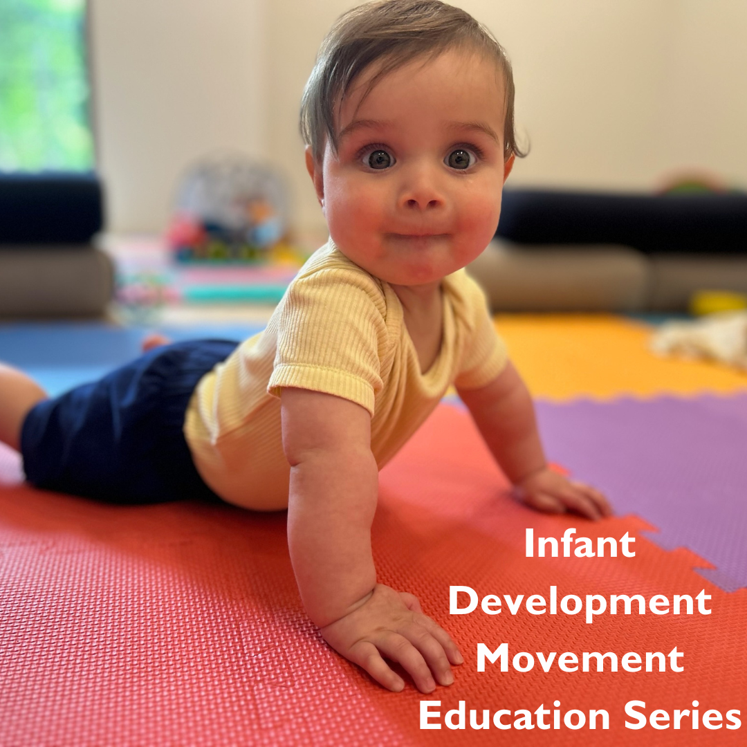 Next 4 Week Series begins Tues, Jan 6, 2:30-3:30PM. Learn how to support your baby’s ease in tummy time and rolling, developmentally appropriate use of toys, and handling skills that will encourage your baby’s continued movement potential.