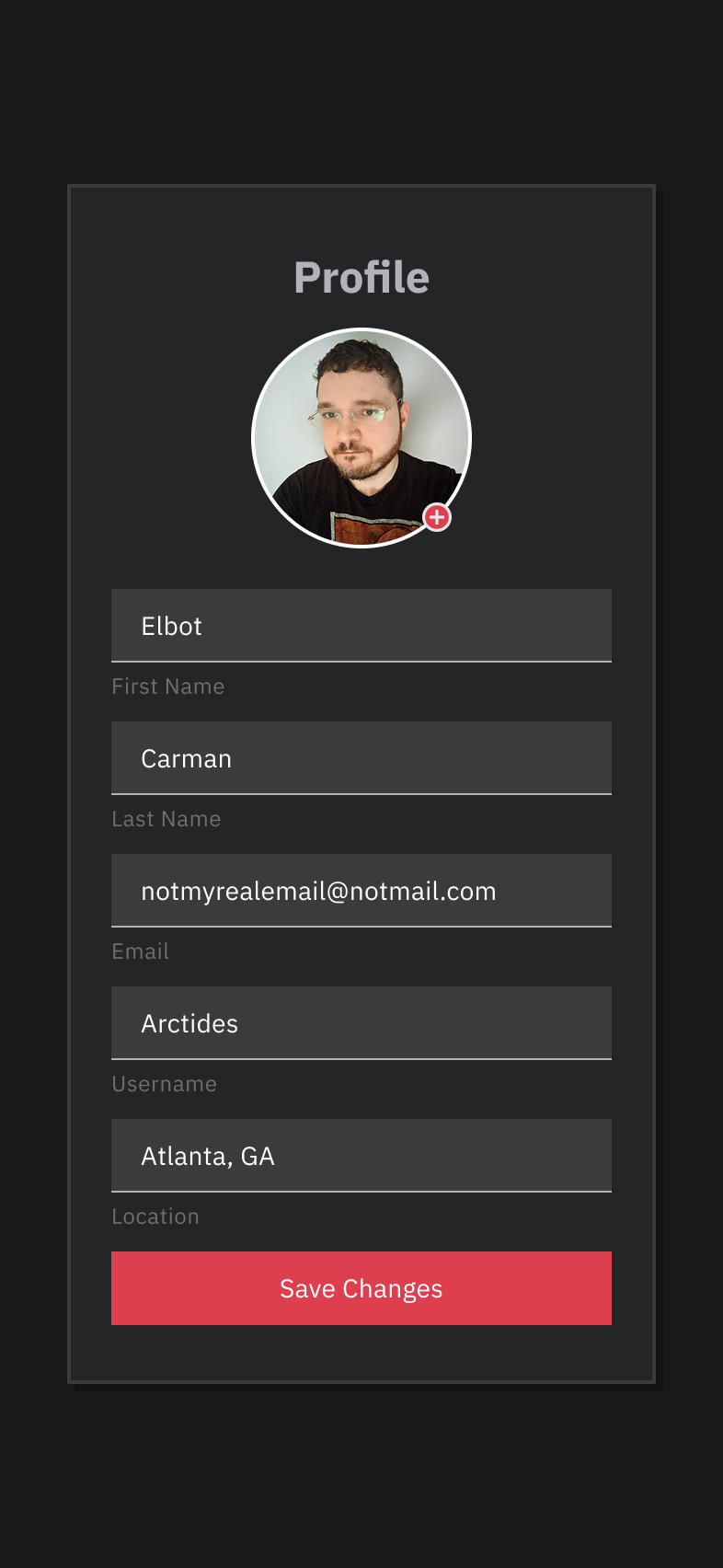 Self-explanatory, this is where users would edit their basic information as it displays on the app to other users.