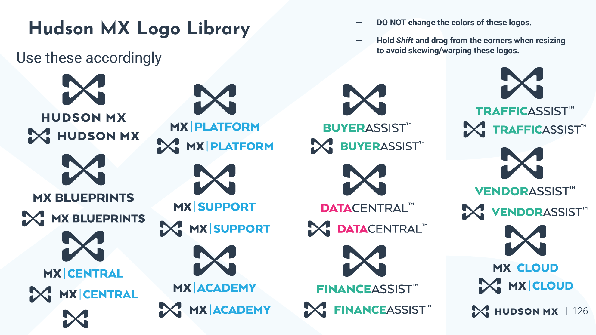 Hudson MX Logo Library, Light Mode.