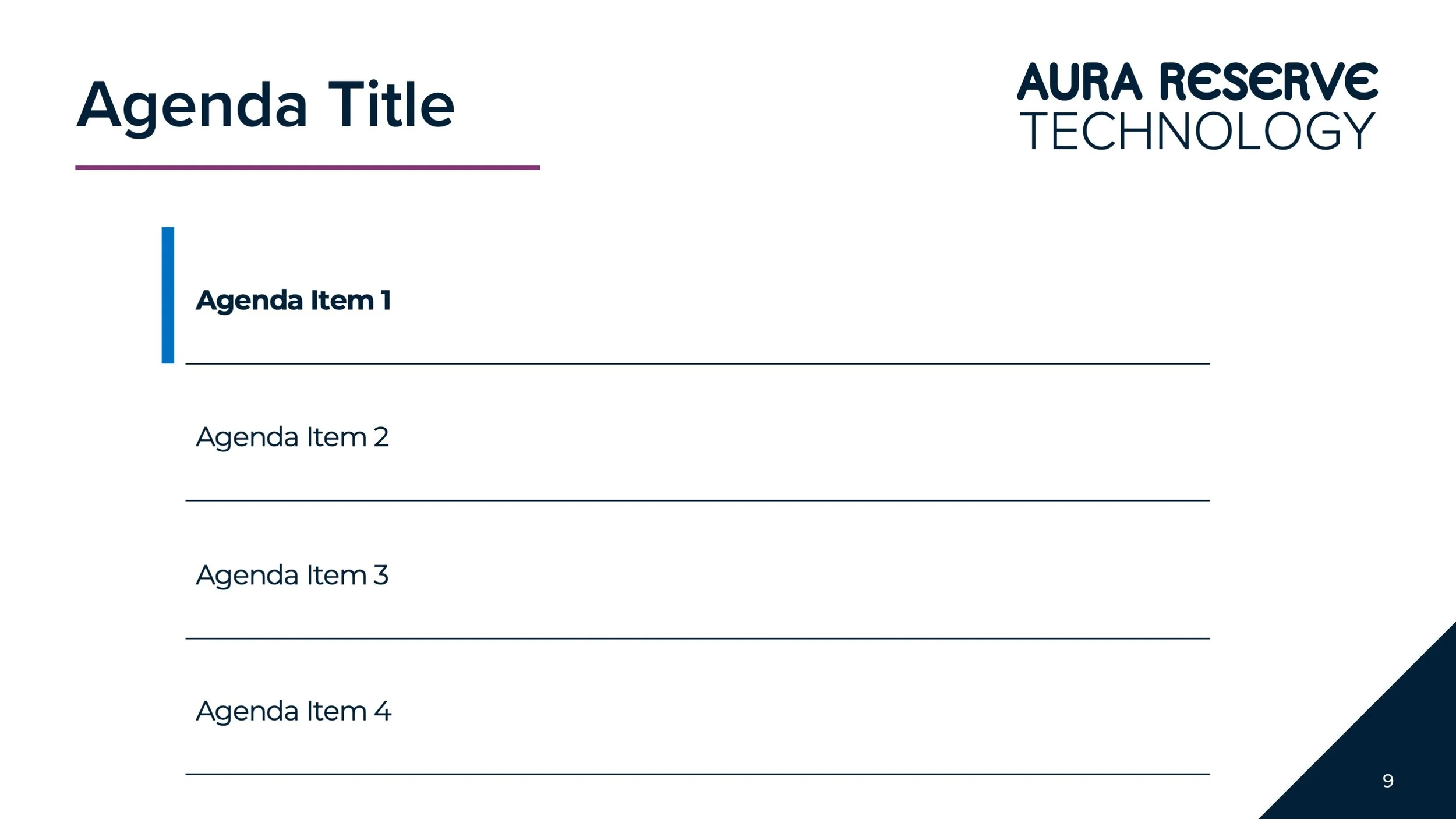 Agenda Slide 4-part (1 of 4)