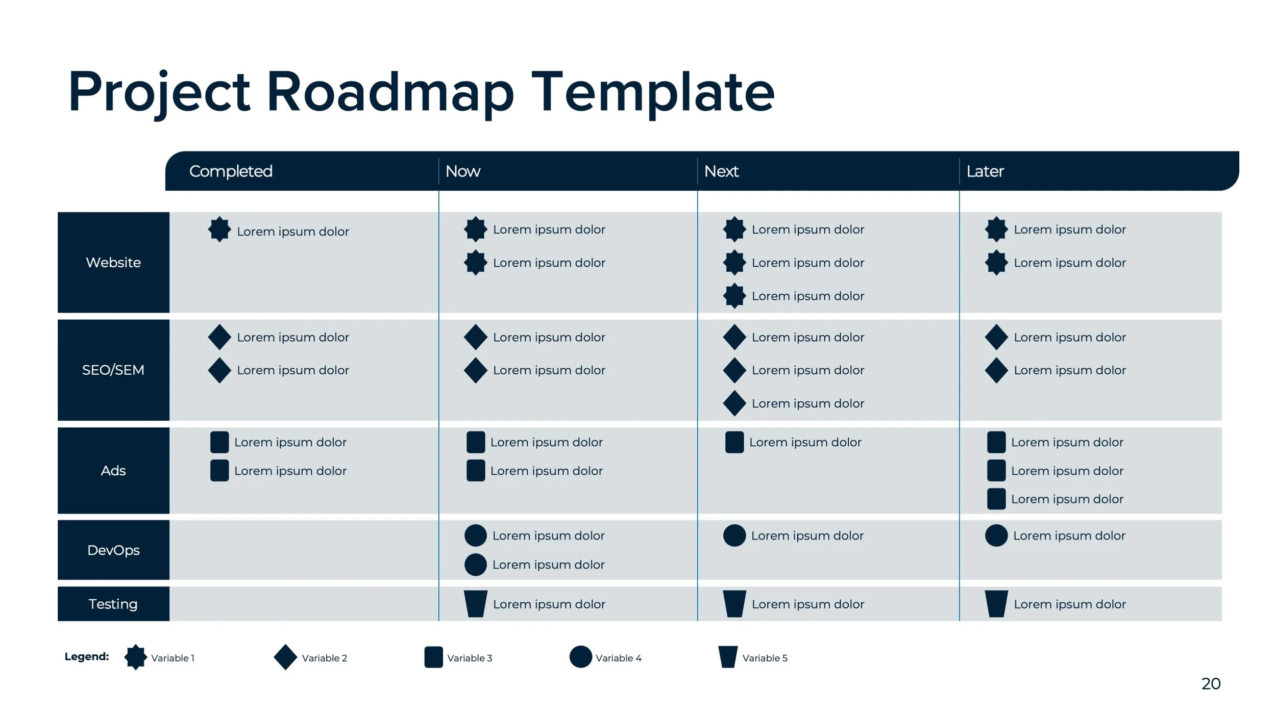 Project Roadmap Template