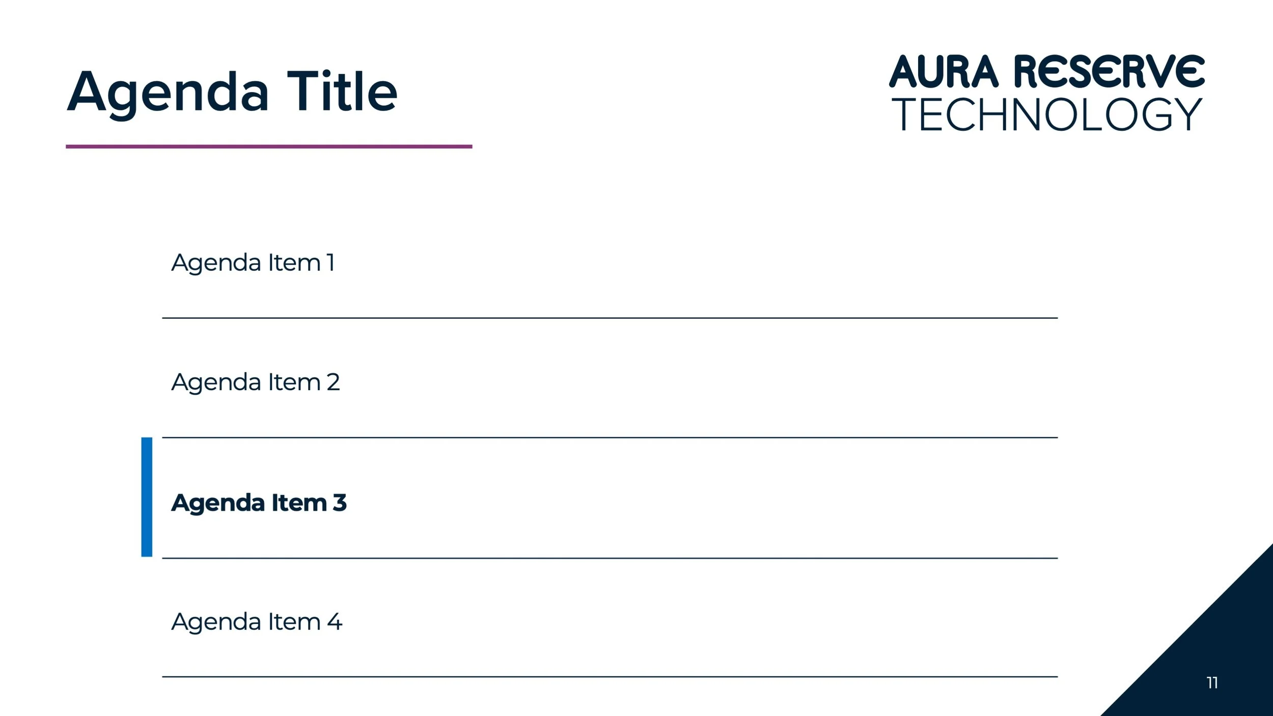 Agenda Slide 4-part (3 of 4)