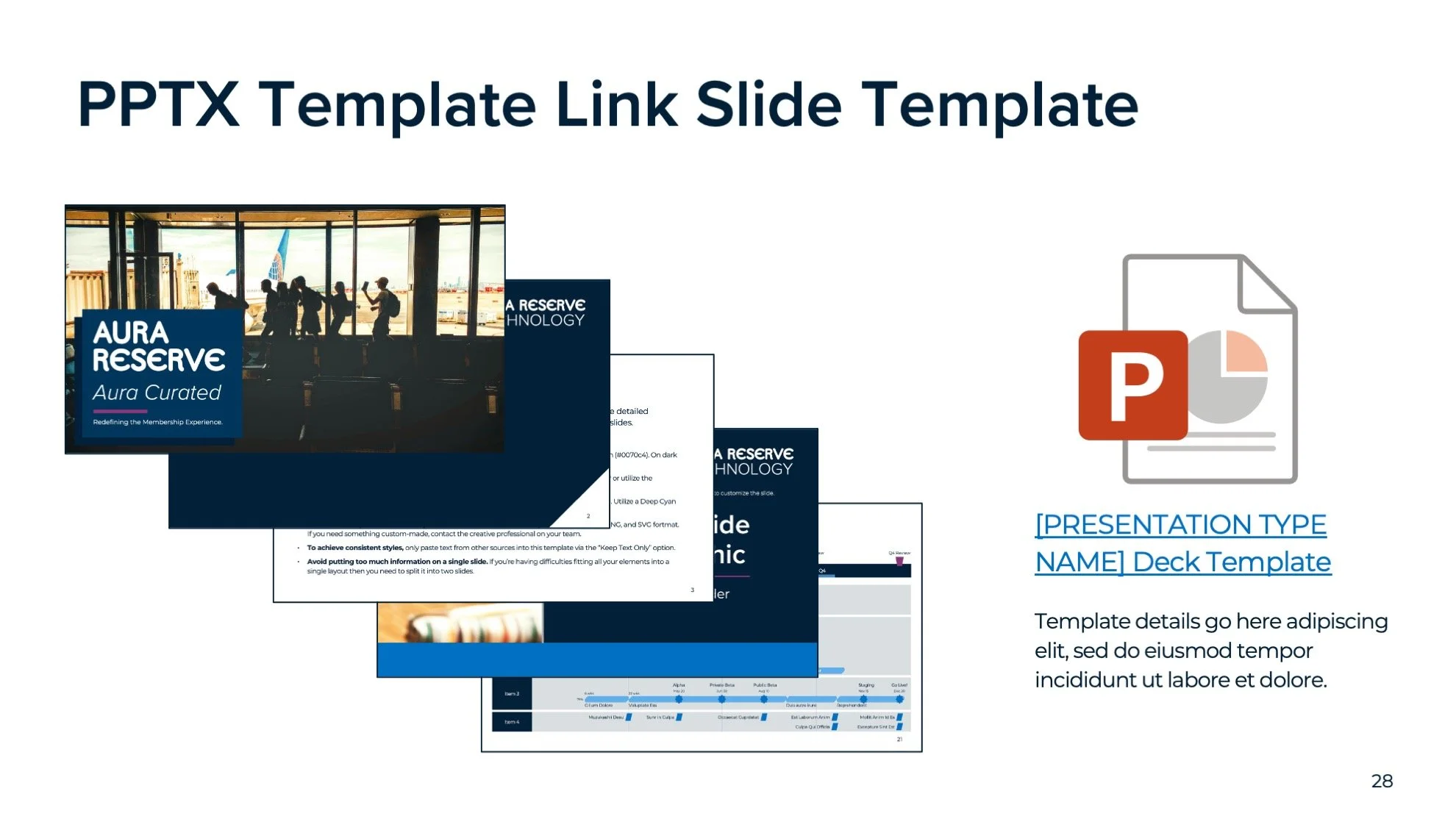 PPTX Template Link Slide Template