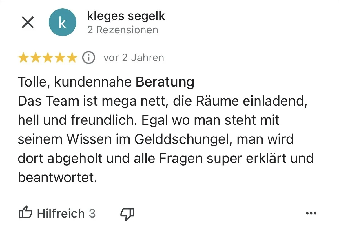 Google Rezenssion Moneyfaktur Hamburg