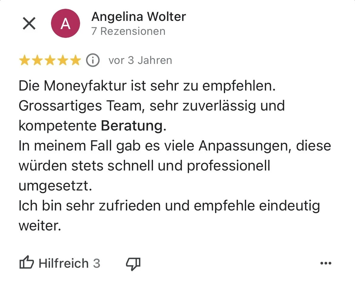 Google Rezenssion Moneyfaktur Hamburg
