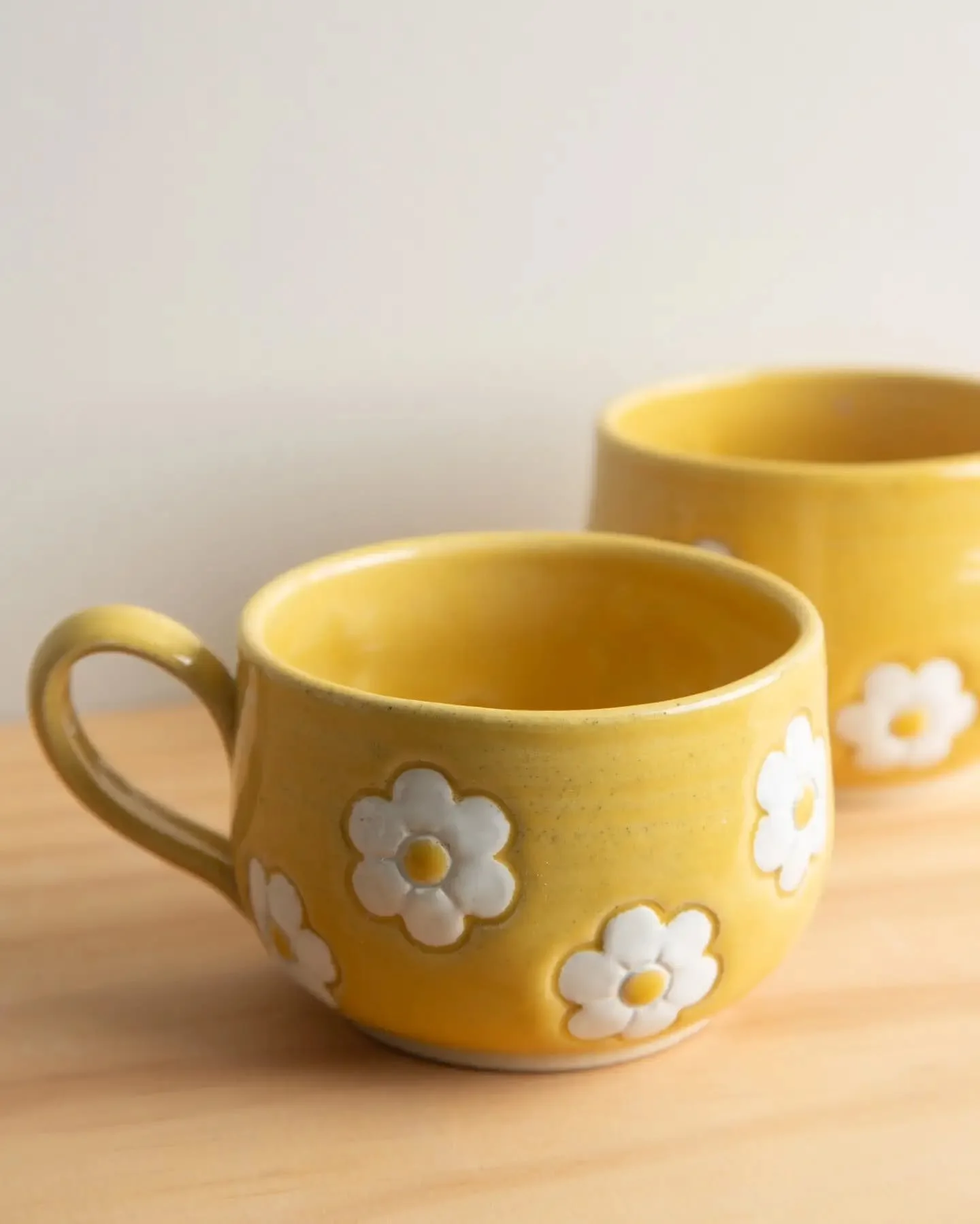 Pre-orders are open for daisy mugs!

These 12oz mugs are made to order, and come in yellow or speckled brown. All pre-orders will be finished and shipped by Monday, May 4 - just in time for Mother's Day.

$45 each with free local delivery or $10 ship