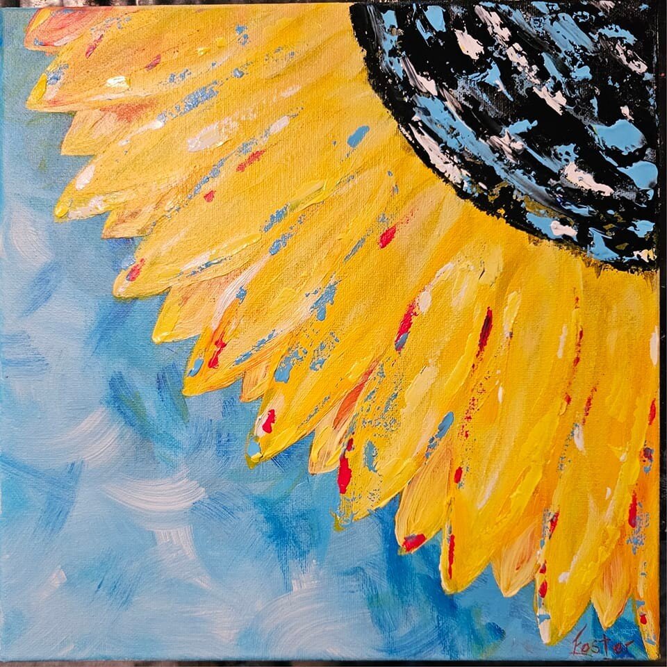 [FERNDALE] 🖼️Tonight is the night. 5:30 pm. Grab a beer 🍺or two🍻 and let's get our smear🖌️ on and have some fun! ⁠
⁠
😀We will be creating this beautiful sunflower painting.🎨 Absolutely no experience needed, but you do need to sign up. Either th